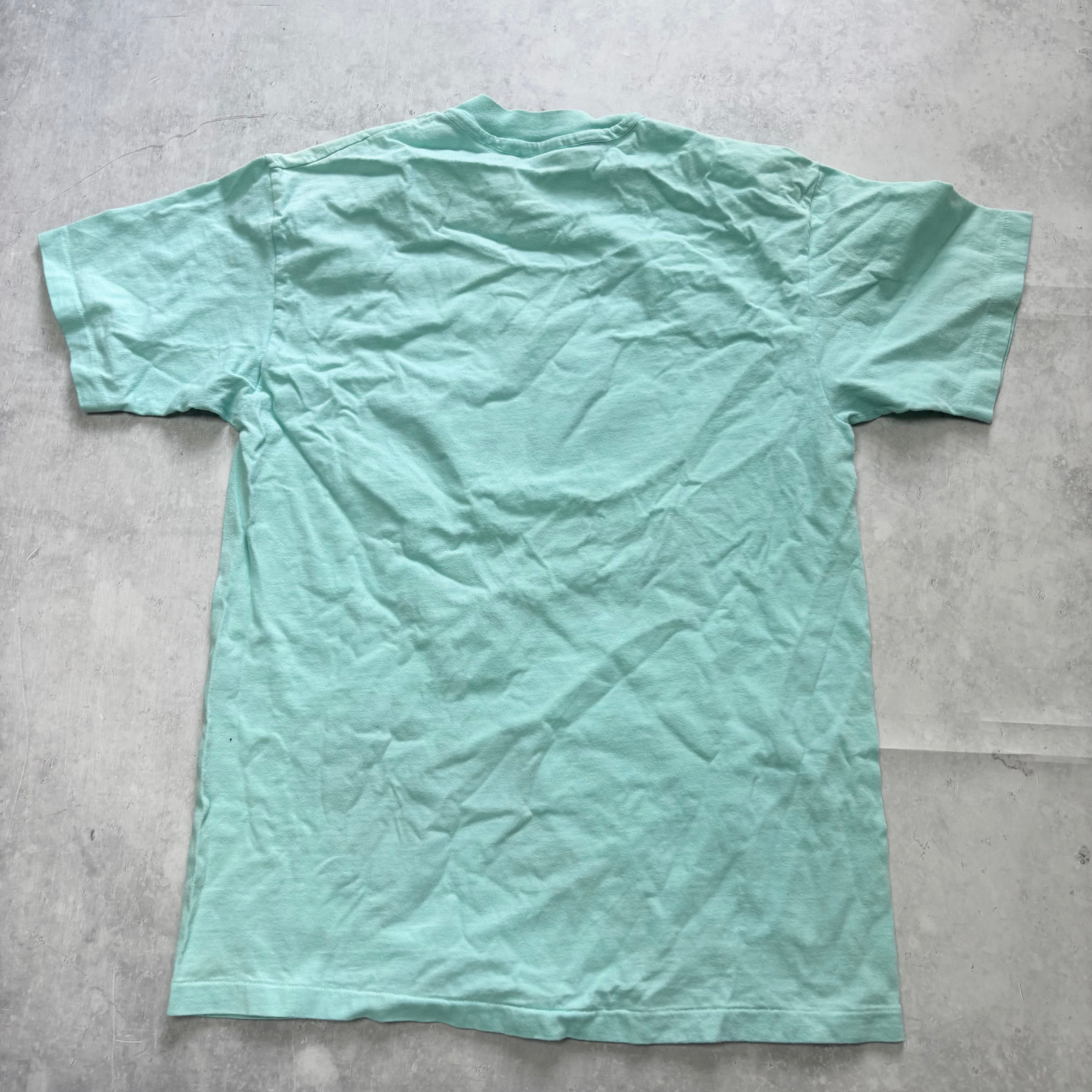 Vintage T Shirt Mens Small Blue Single Stitch Graphic Print 80s Ducks (E)
