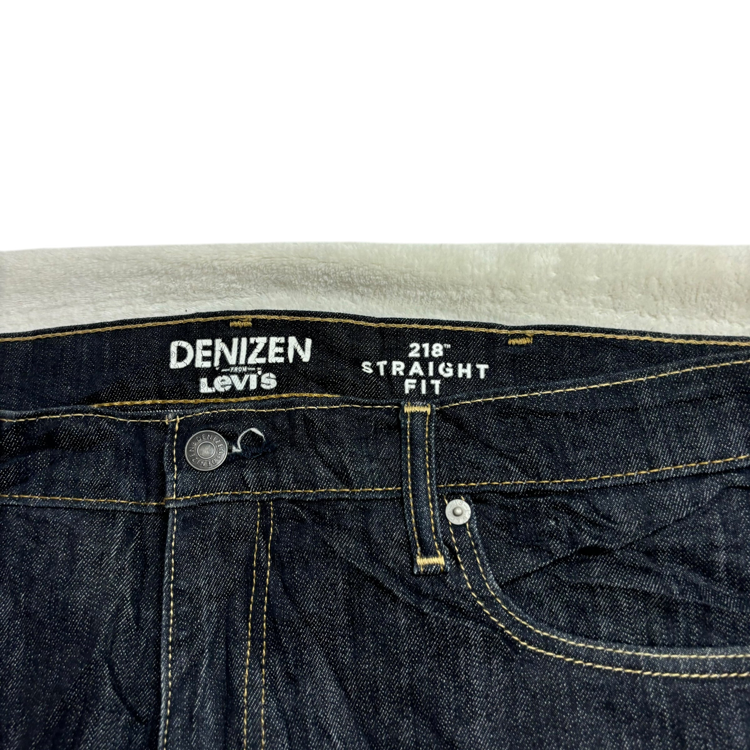 Levis Denizen Jeans W38 L34 Mens Dark Blue Regular Straight Fit Stretch Denim