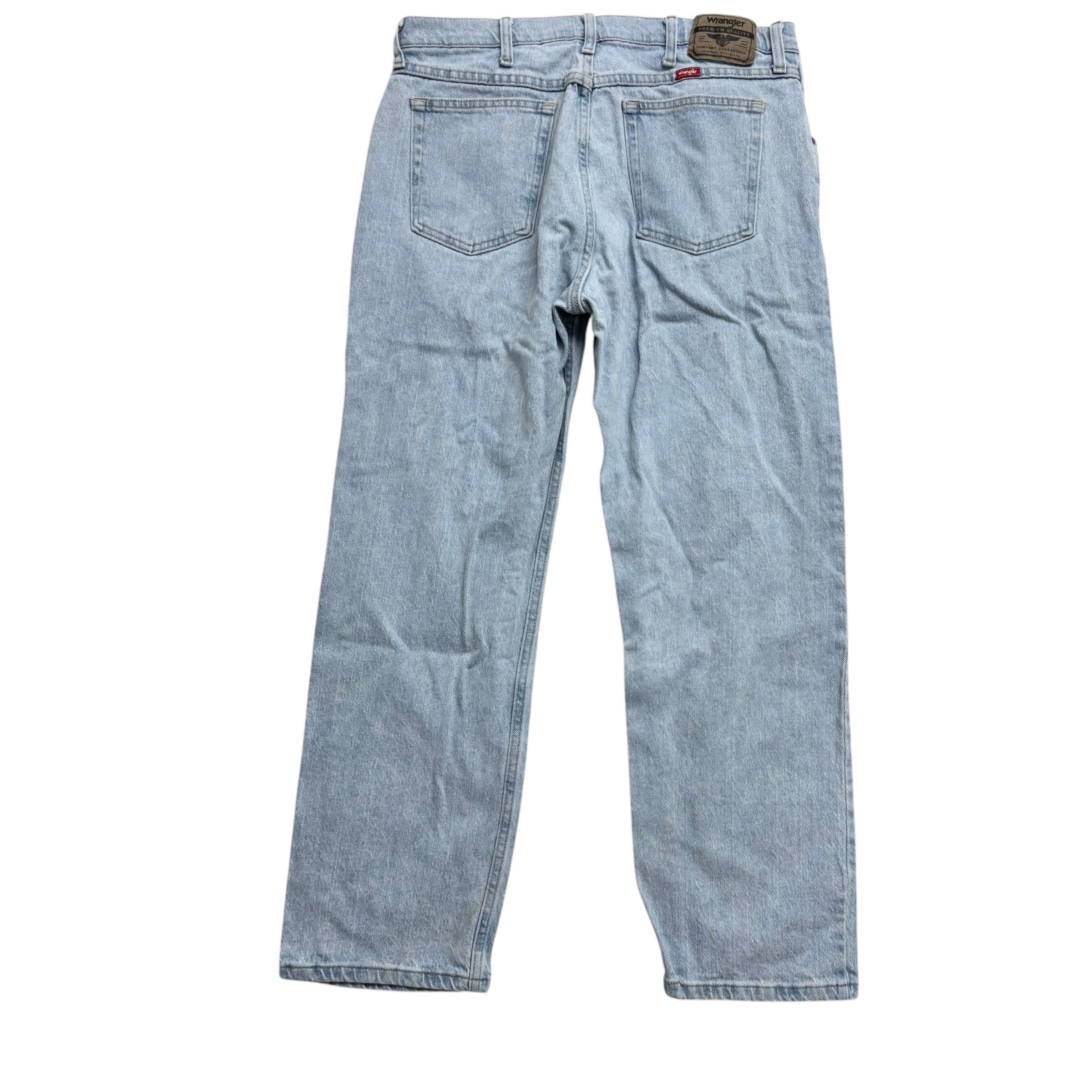 Wrangler Jeans W34 L29 Mens Light Blue Regular Straight Fit Stretch Denim