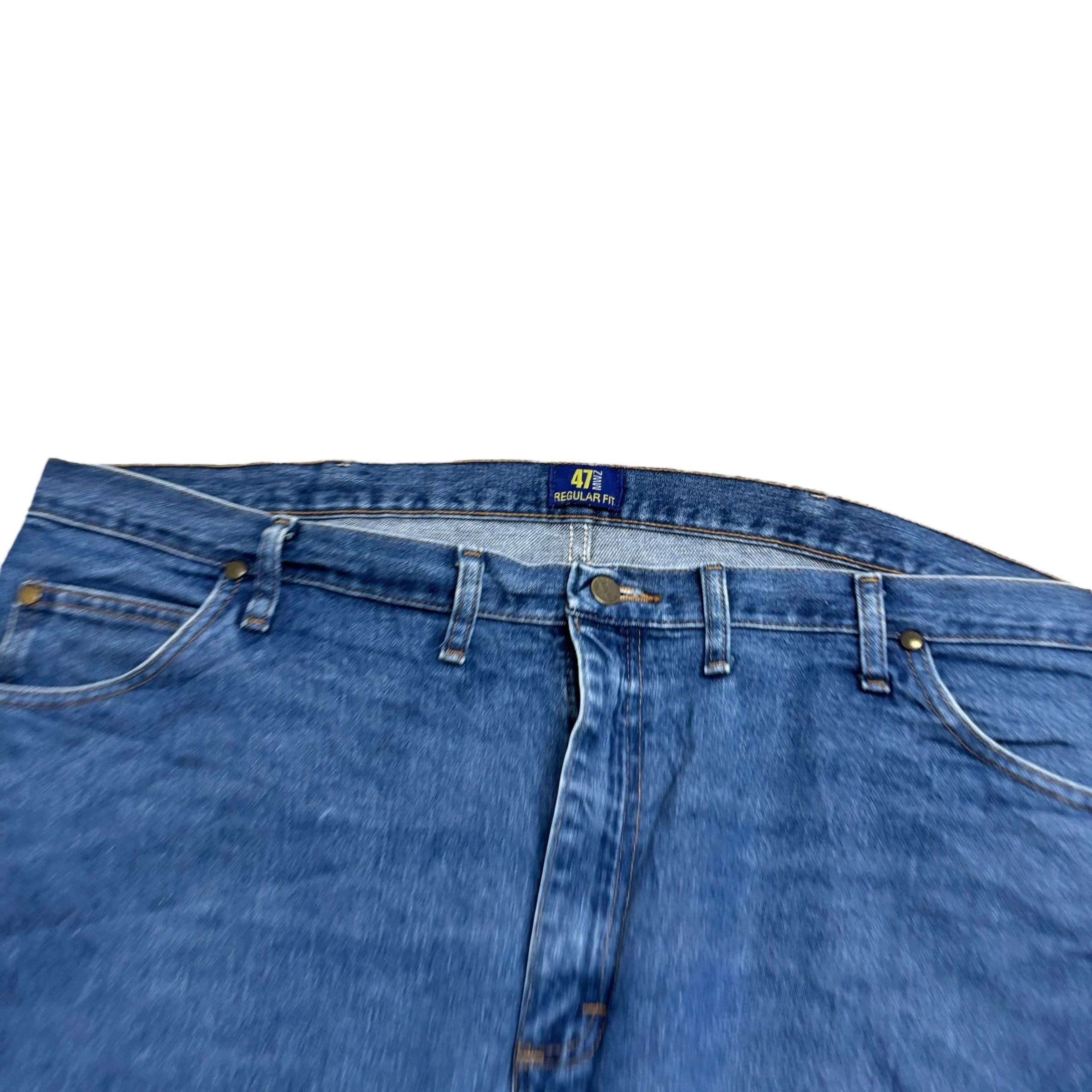 Wrangler Jeans Cowboy Cut W44 L30 Mens Mid Blue 47MWZ Original Fit Denim (E)