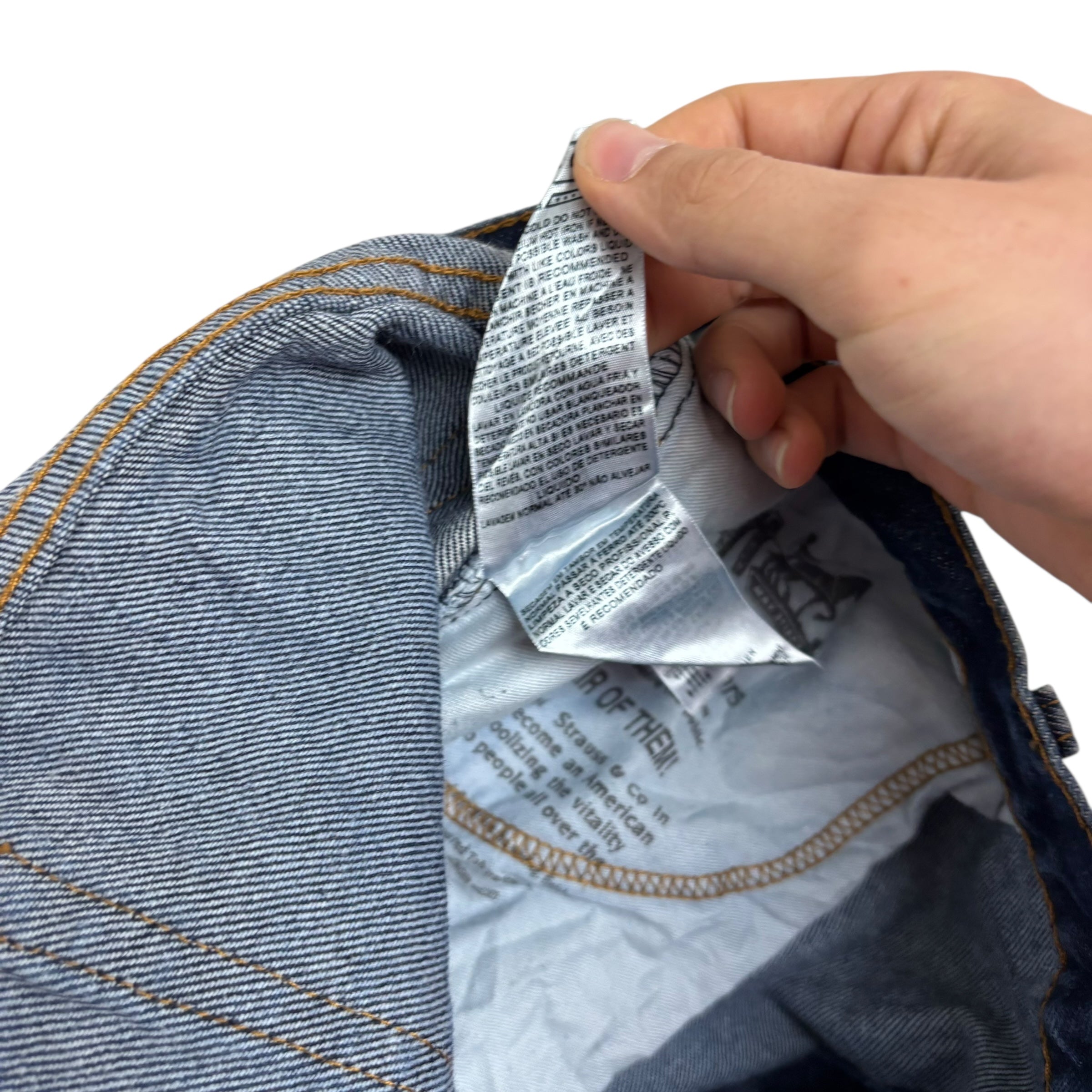 Levis 517 Jeans W42 L32 Mens Dark Blue Regular Bootcut Fit Vintage Denim (E)