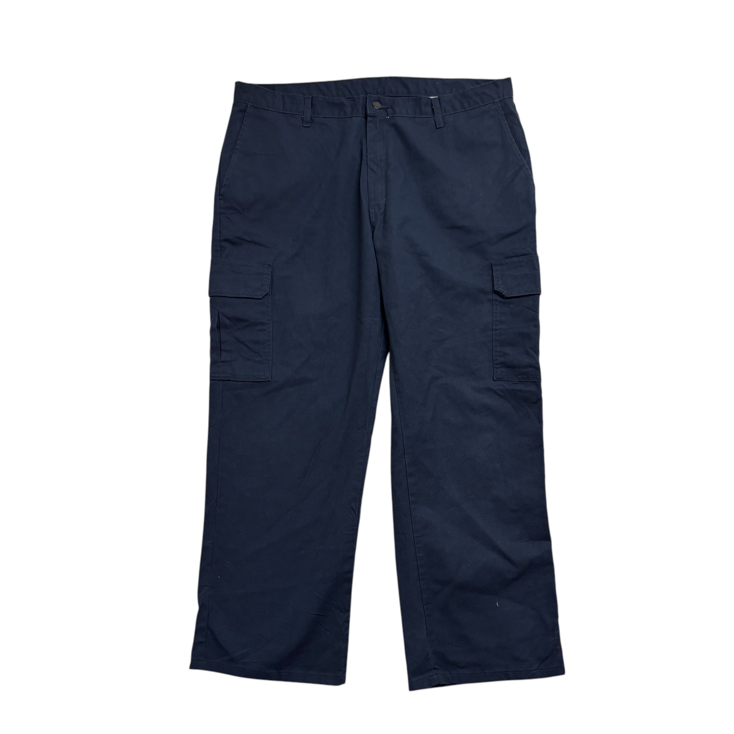Dickies Trousers W40 L30 Mens Navy Blue Pants Original Straight Fit Workwear (E)