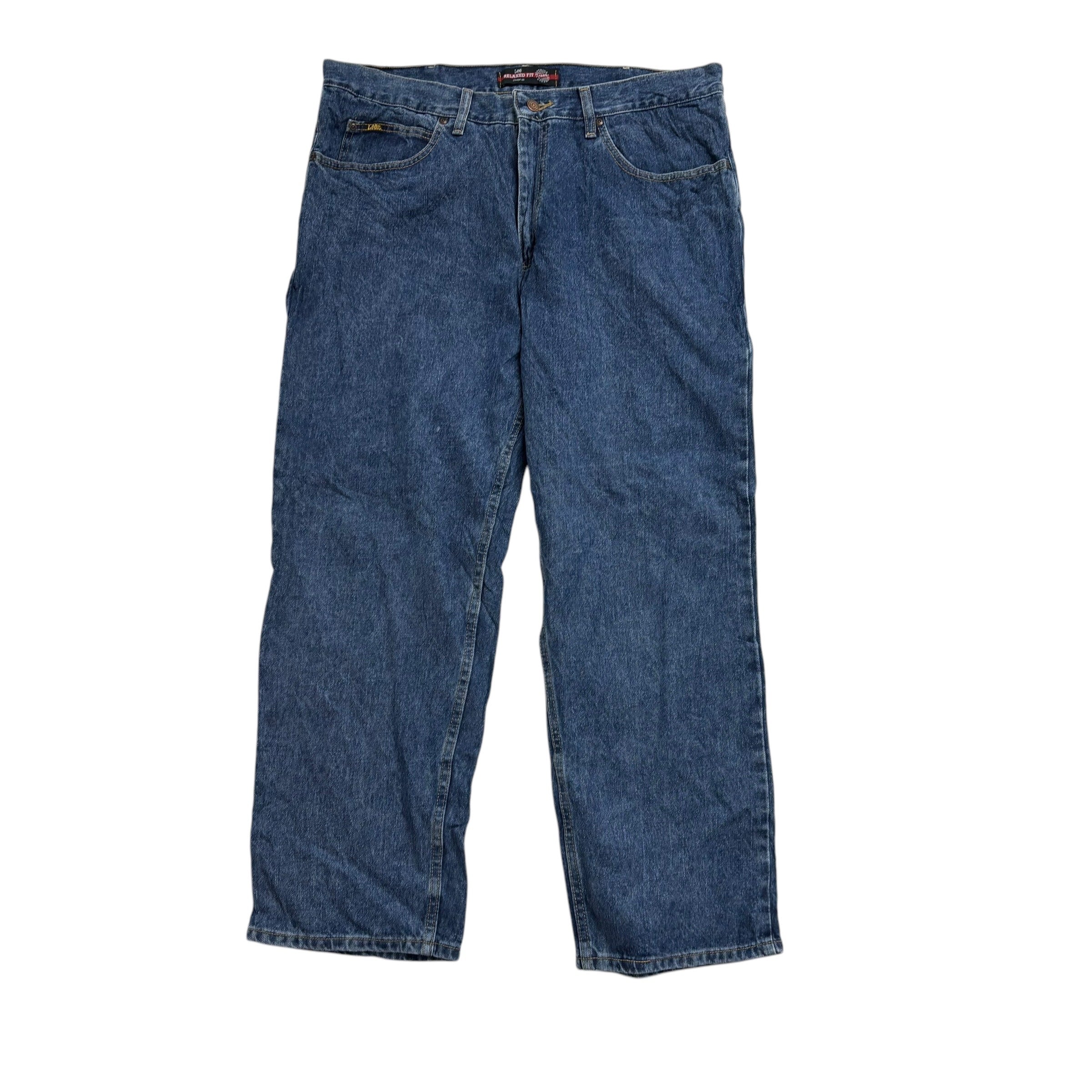 Lee Jeans W40 L30 Mens Mid Blue Baggy Relaxed Straight Fit Denim (E)