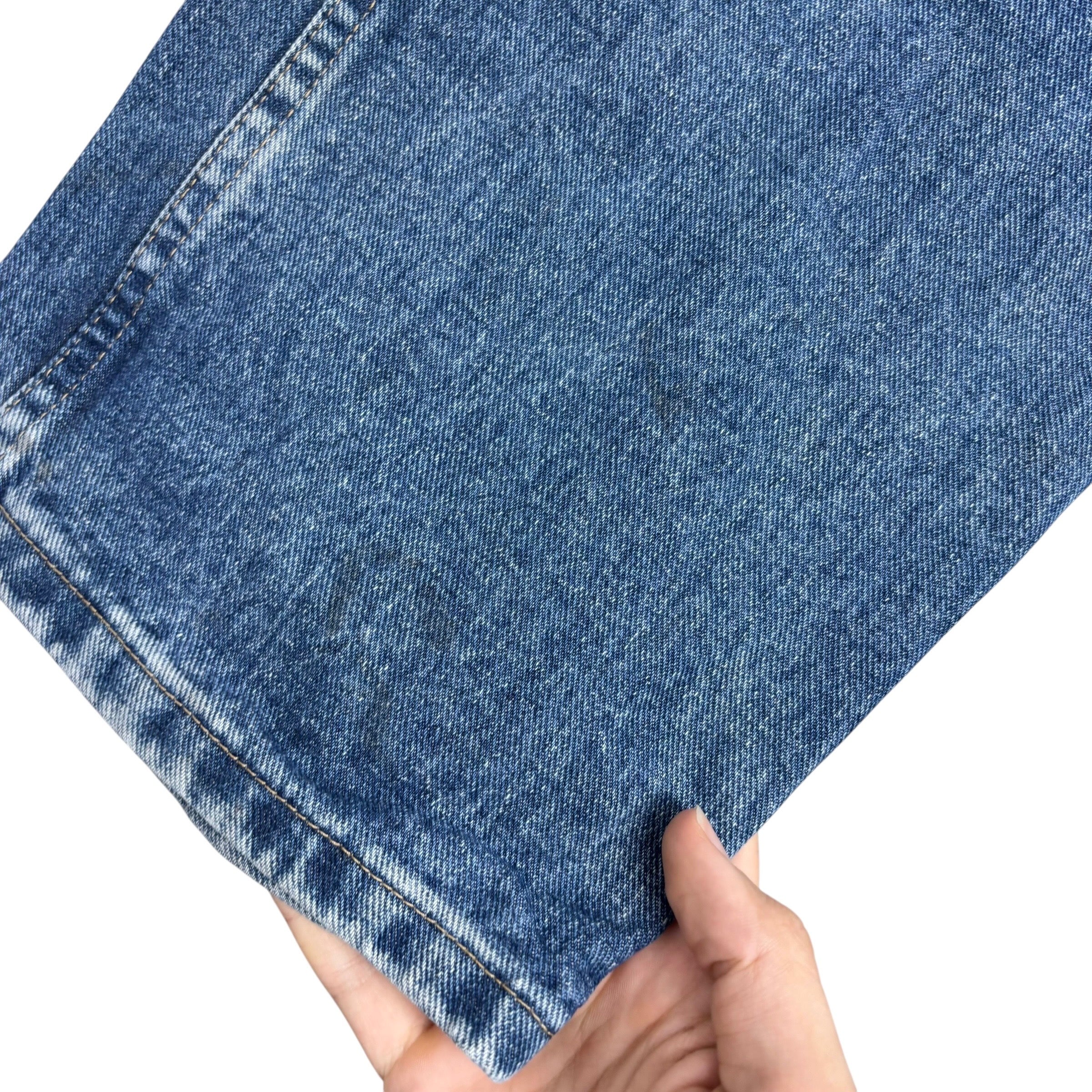 Wrangler Jeans W42 L30 Mens Mid Blue Relaxed Tapered Fit Vintage Denim