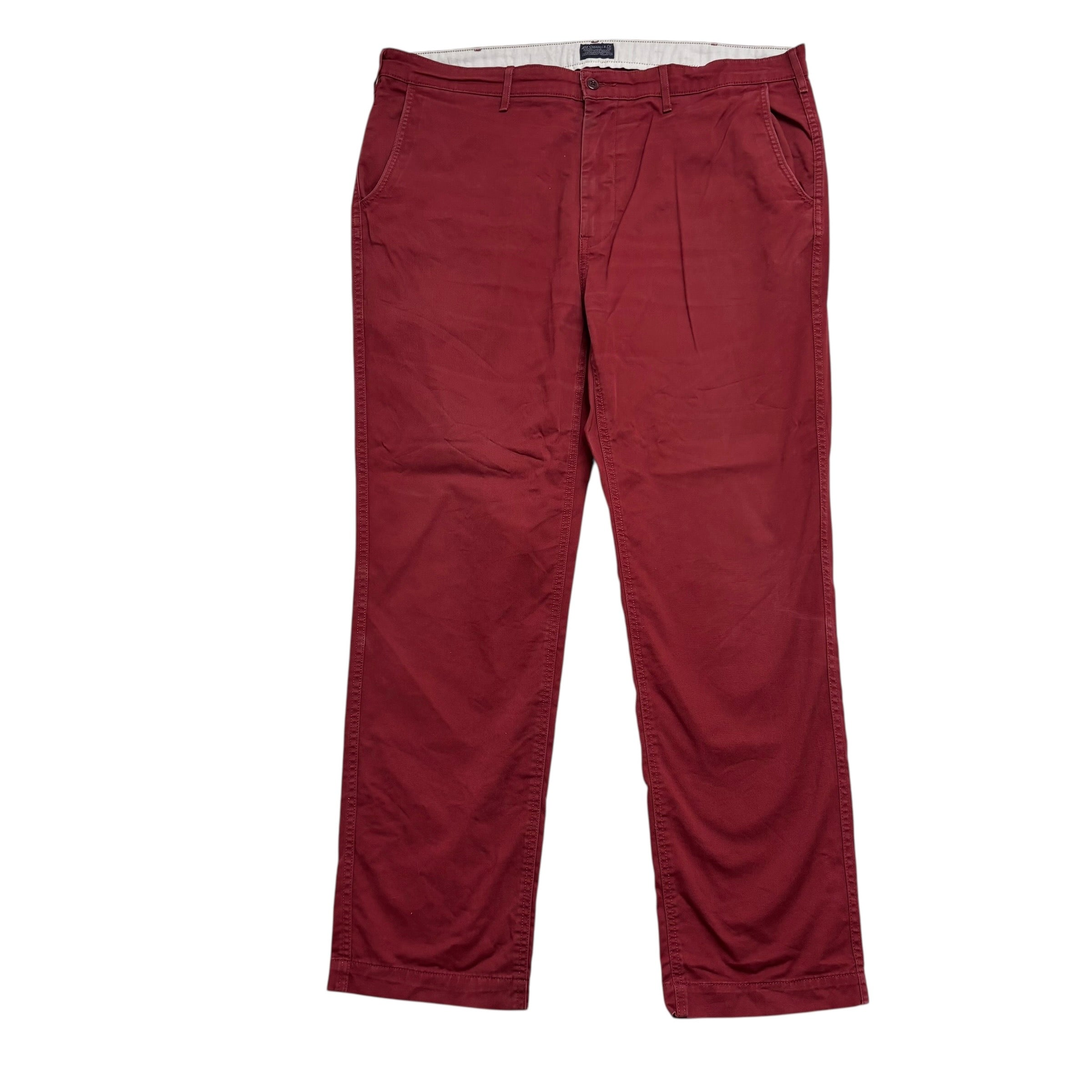 Levis Chino Trousers W40 L32 Mens Red Regular Tapered Fit Stretch Pants