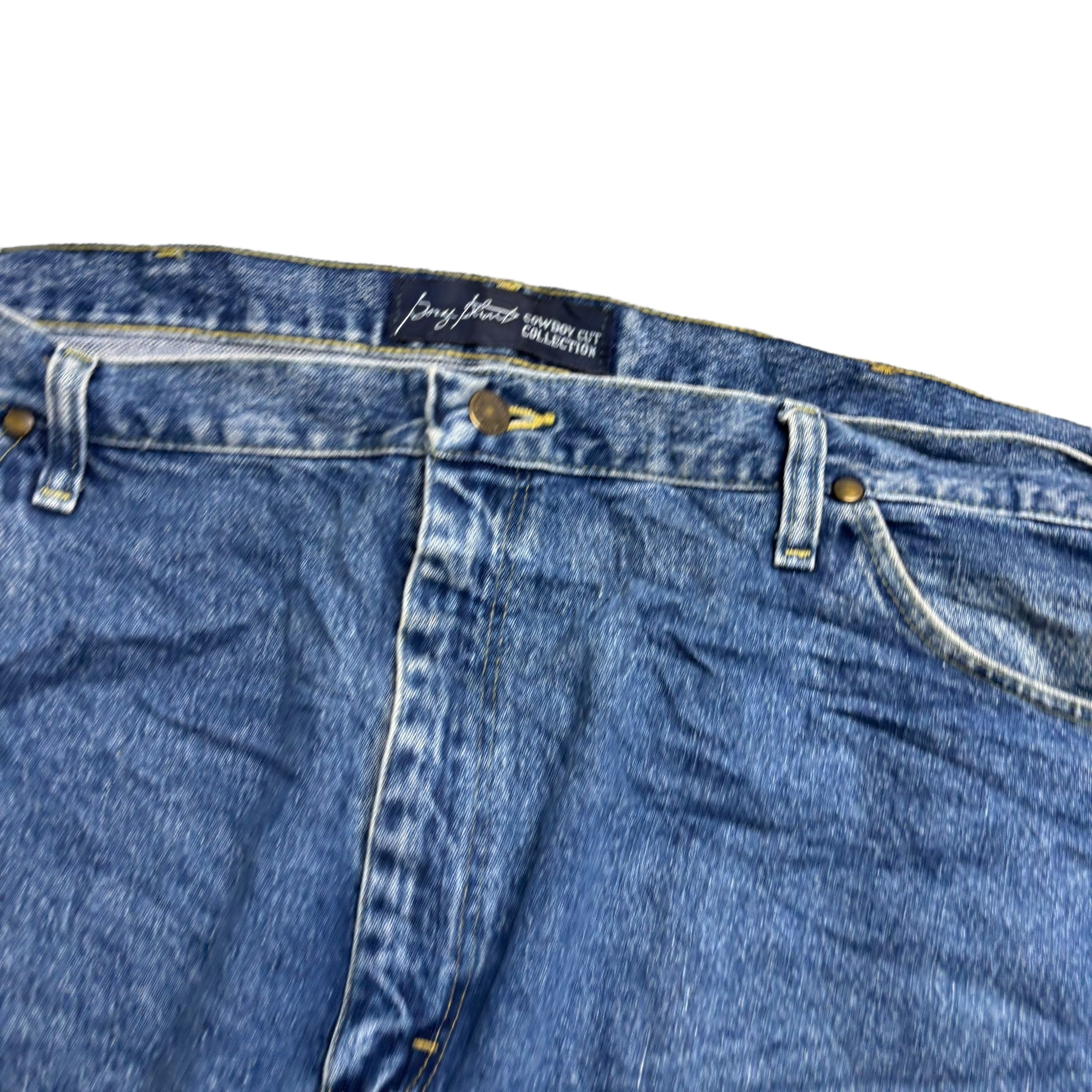 Wrangler Jeans Cowboy Cut W42 L33 Mens Mid Blue 13MG Regular Fit Denim