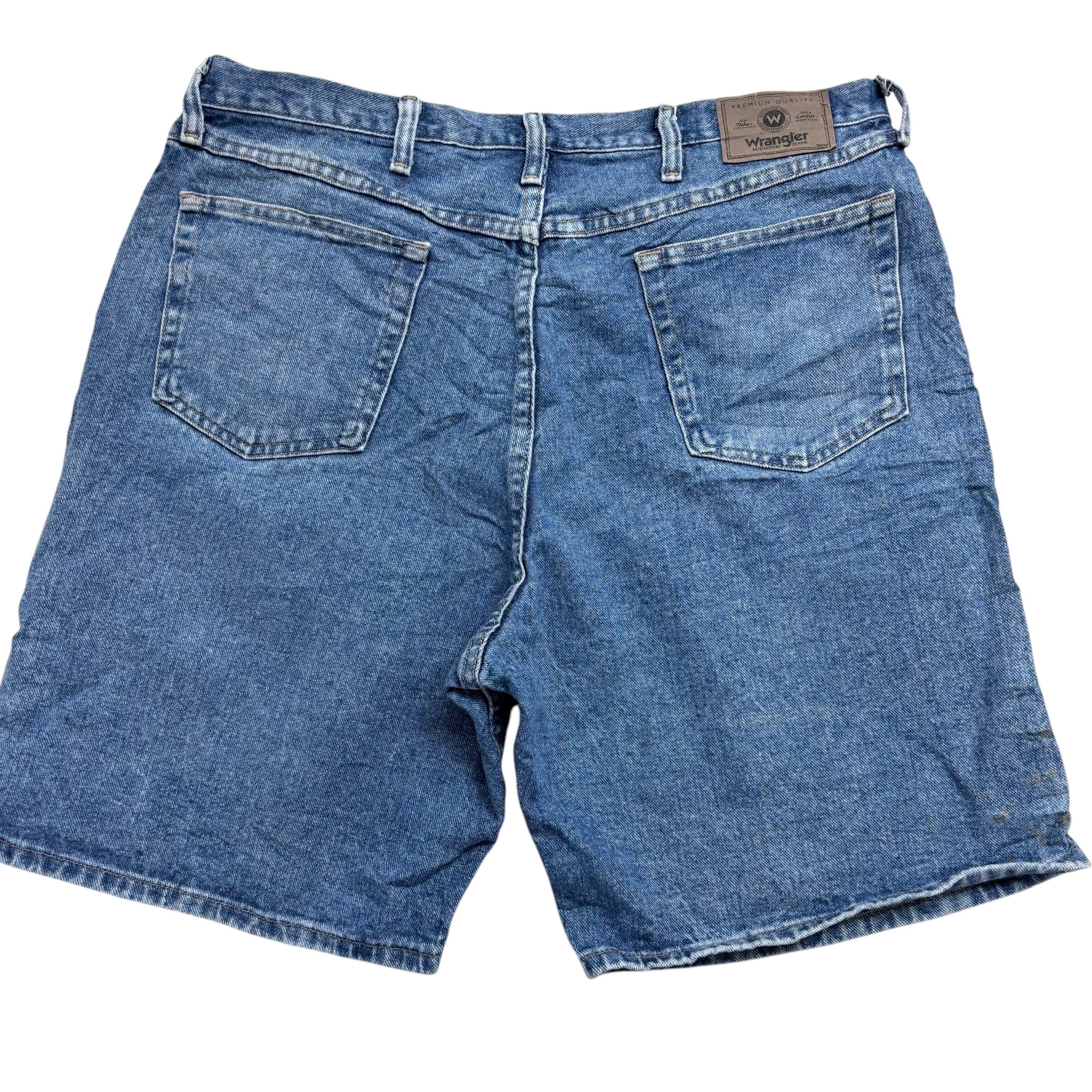 Wrangler Baggy Jorts W38 Mens Denim Shorts Mid Blue Relaxed Fit (F)