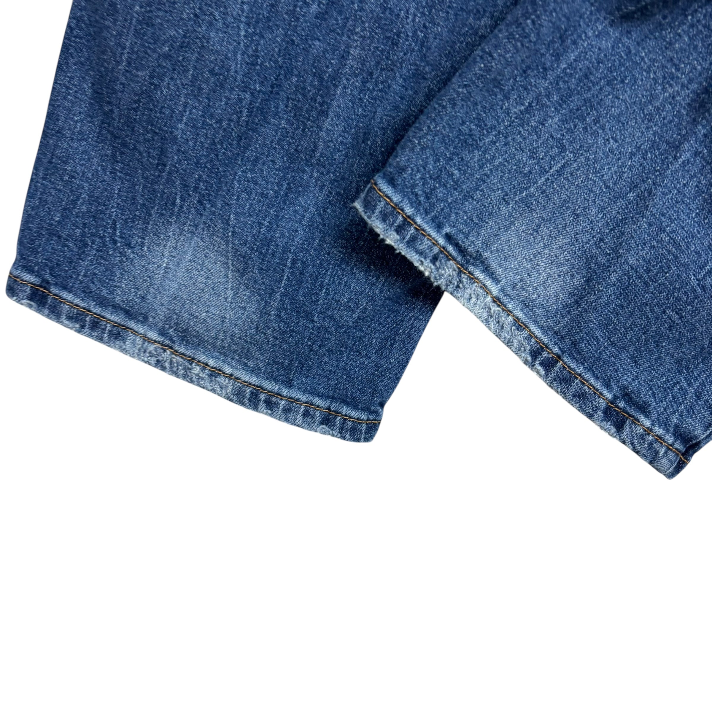 Levis 541 Jeans W38 L32 Mens Mid Blue Athletic Tapered Fit Stretch Denim