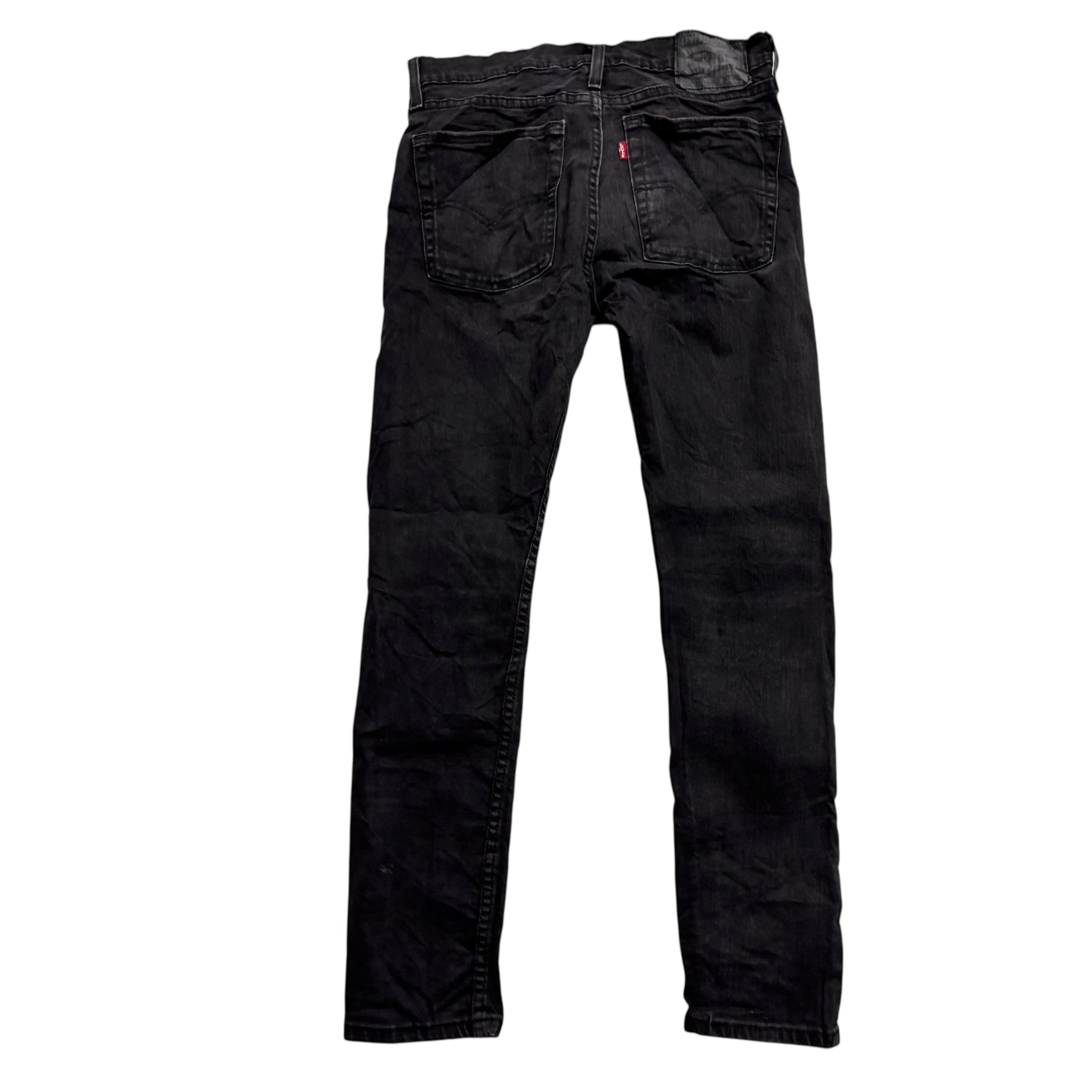 Levis 510 Jeans W30 L28 Mens Black Skinny Fit Stretch Denim
