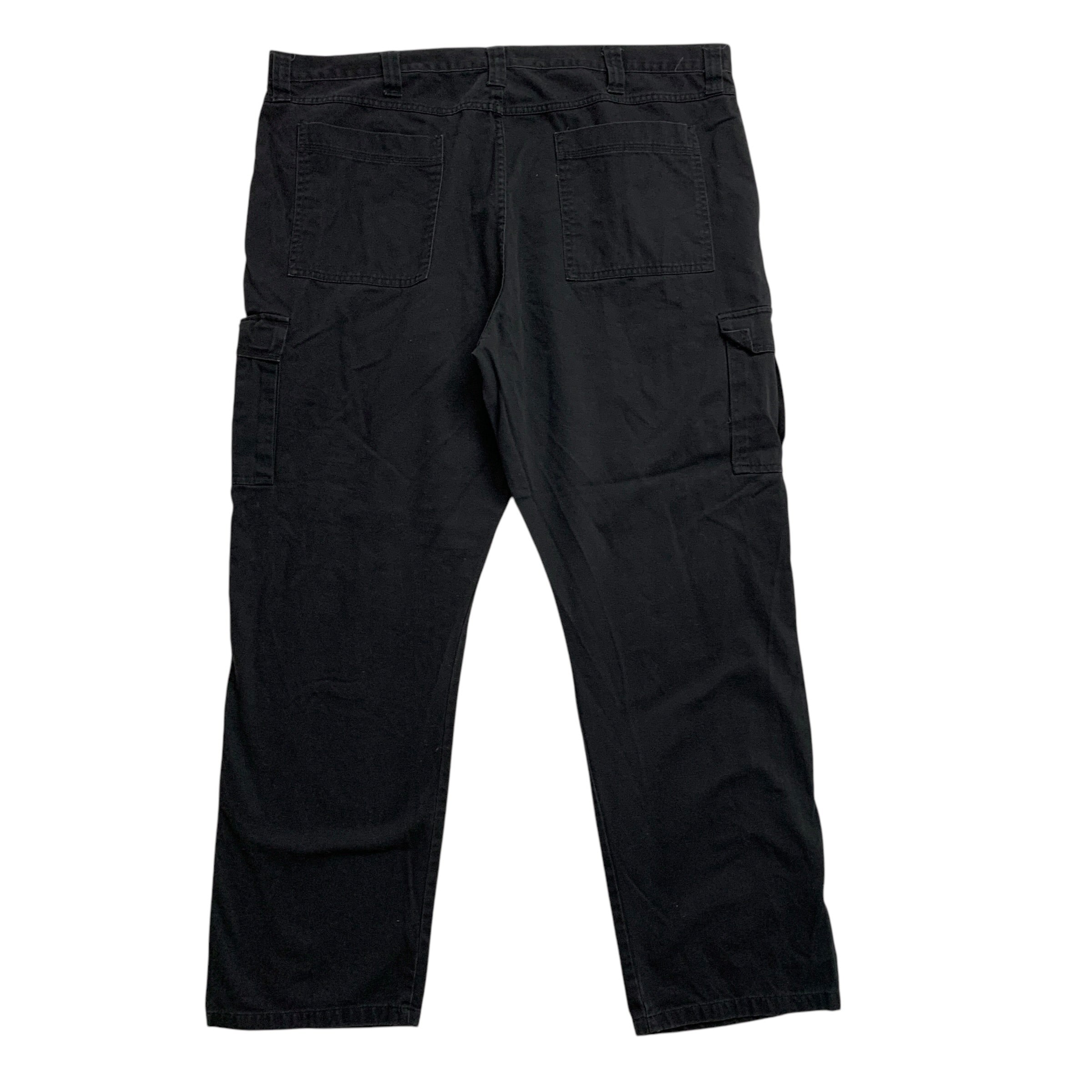 Wrangler Cargo Trousers W44 L32 Mens Black Relaxed Straight Fit Cotton Pants