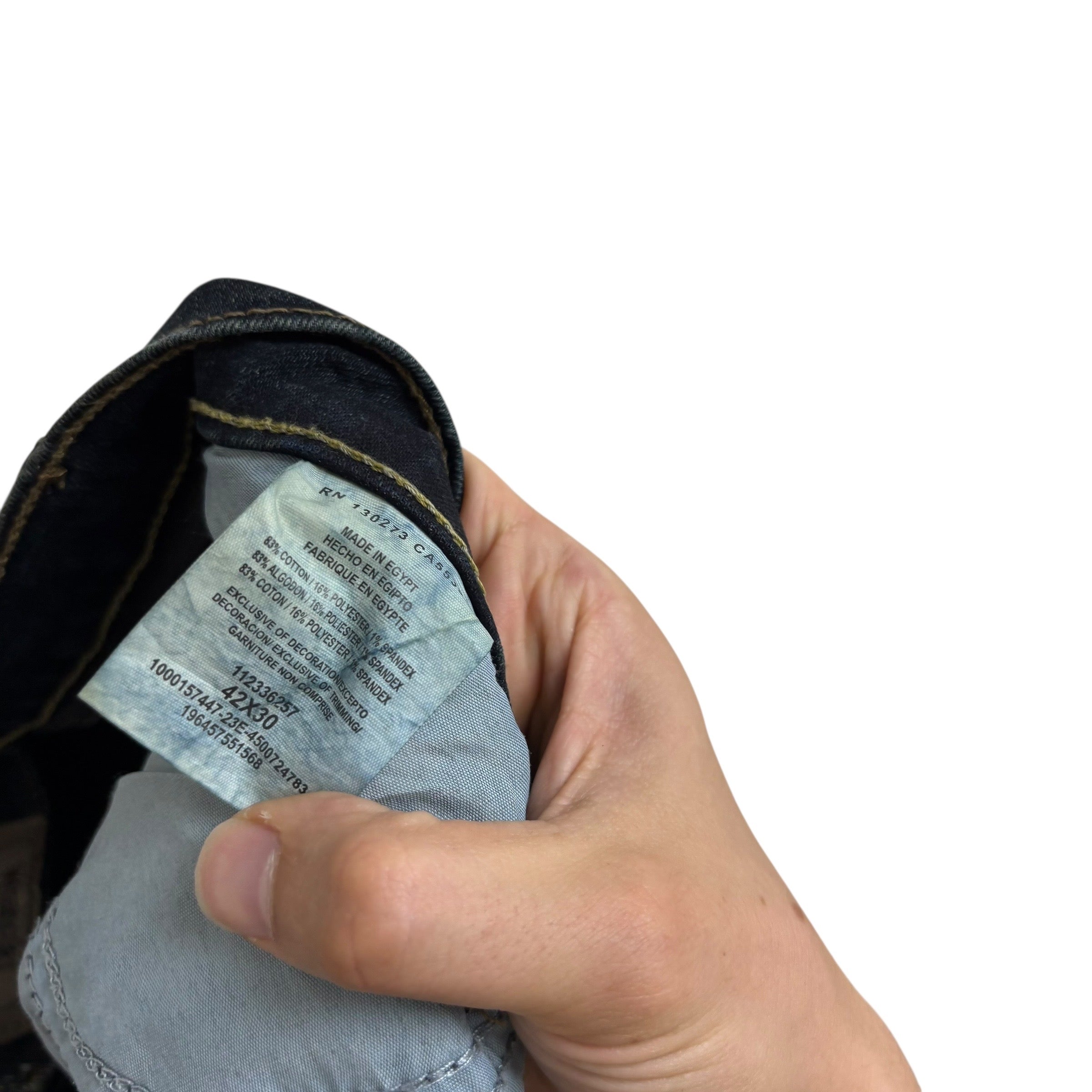 Wrangler Jeans W42 L31 Mens Dark Blue Slim Straight Fit Stretch Denim