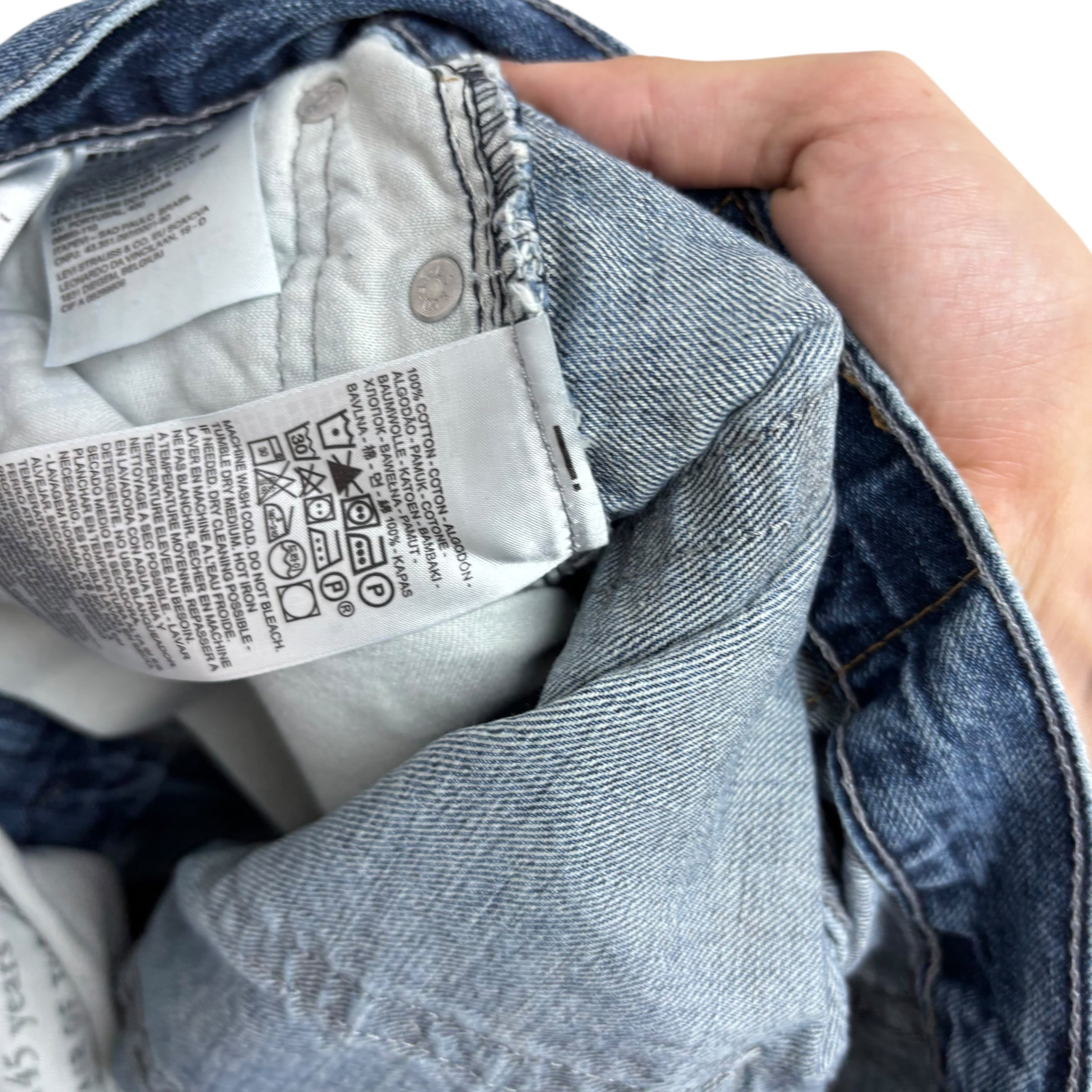 Levis 514 Jeans W32 L30 Mens Mid Blue Regular Straight Fit Denim