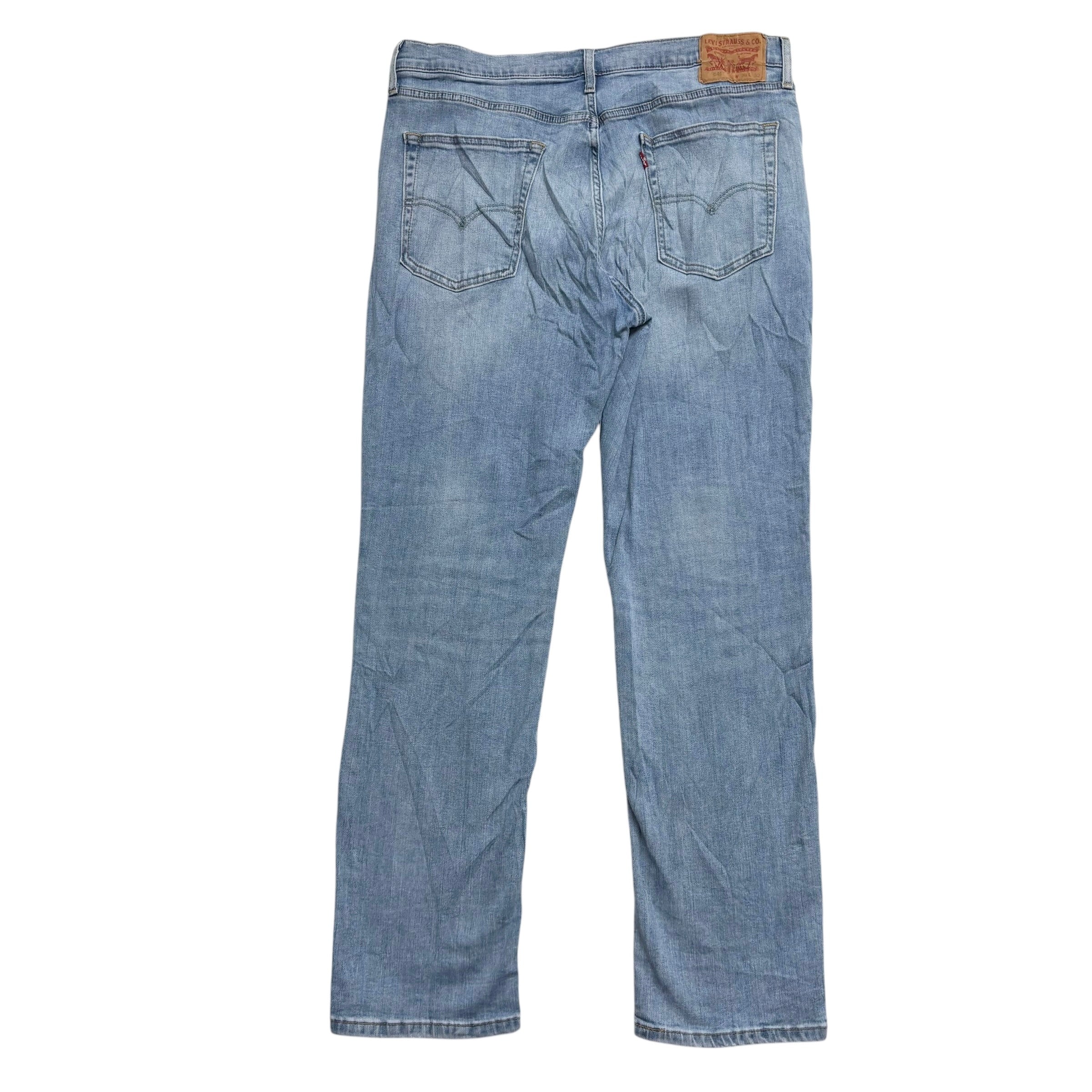 Levis 541 Jeans W36 L32 Mens Light Blue Athletic Tapered Fit Stretch Denim (E)