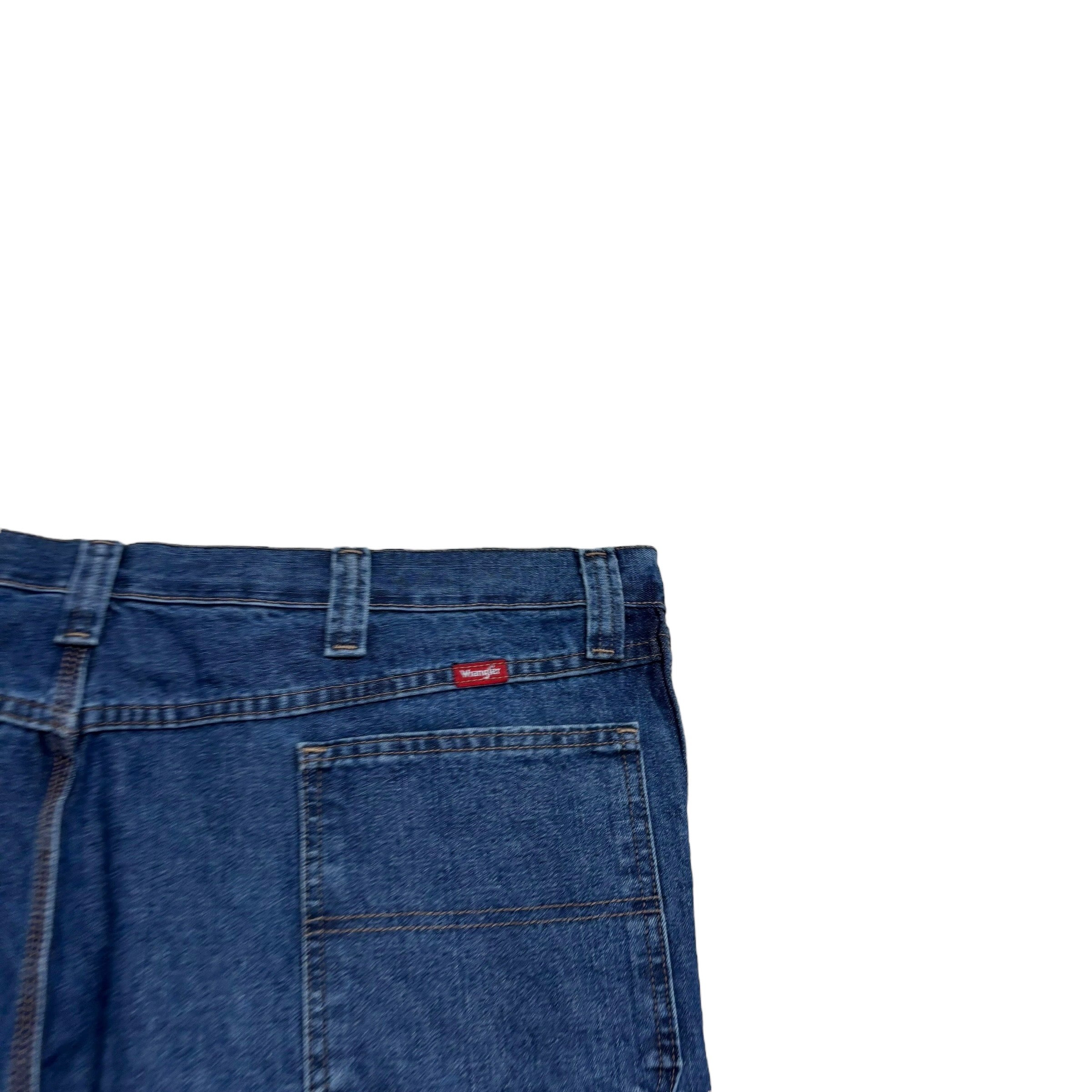 Wrangler Carpenter Jeans W44 L30 Mens Dark Blue Relaxed Straight Fit Denim (E)