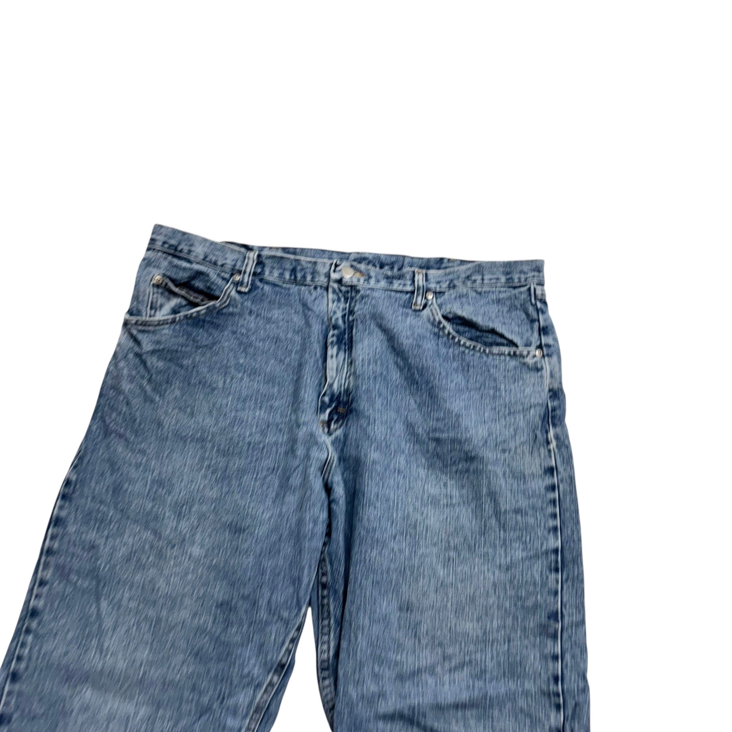 Wrangler Jeans W40 L30 Mens Light Blue Relaxed Straight Fit Denim (F)