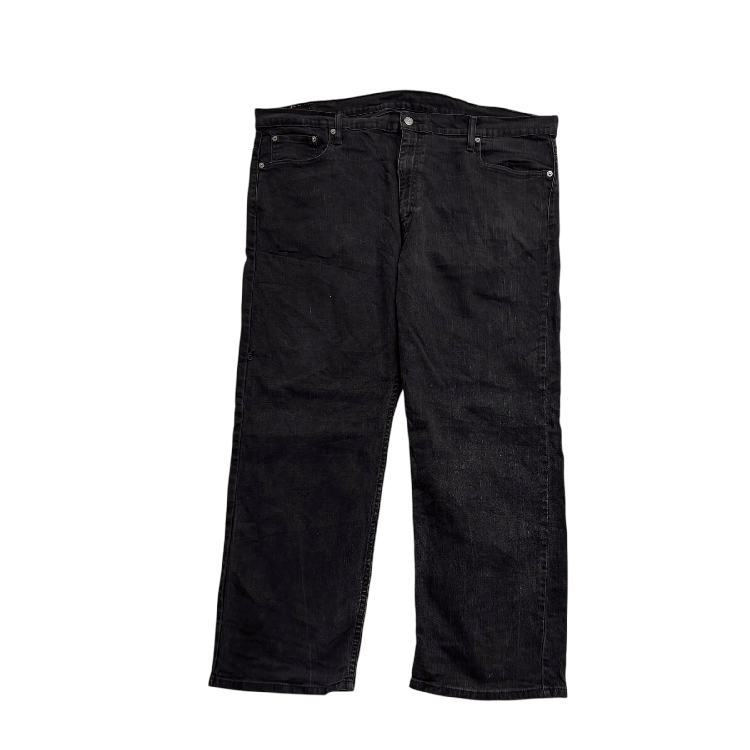 Levis 559 Jeans W42 L29 Mens Black Baggy Relaxed Straight Fit Stretch Denim (F)