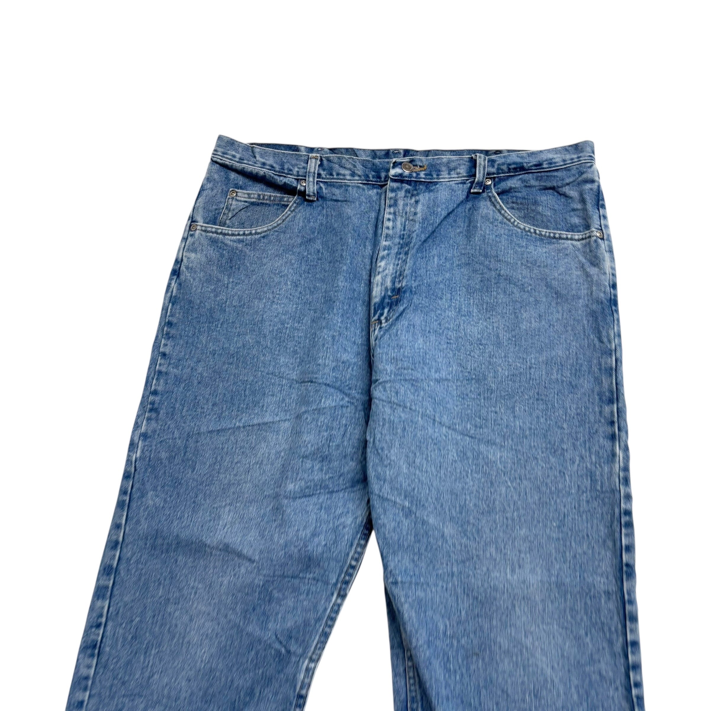 Wrangler Jeans W40 L32 Mens Light Blue Relaxed Straight Fit Denim