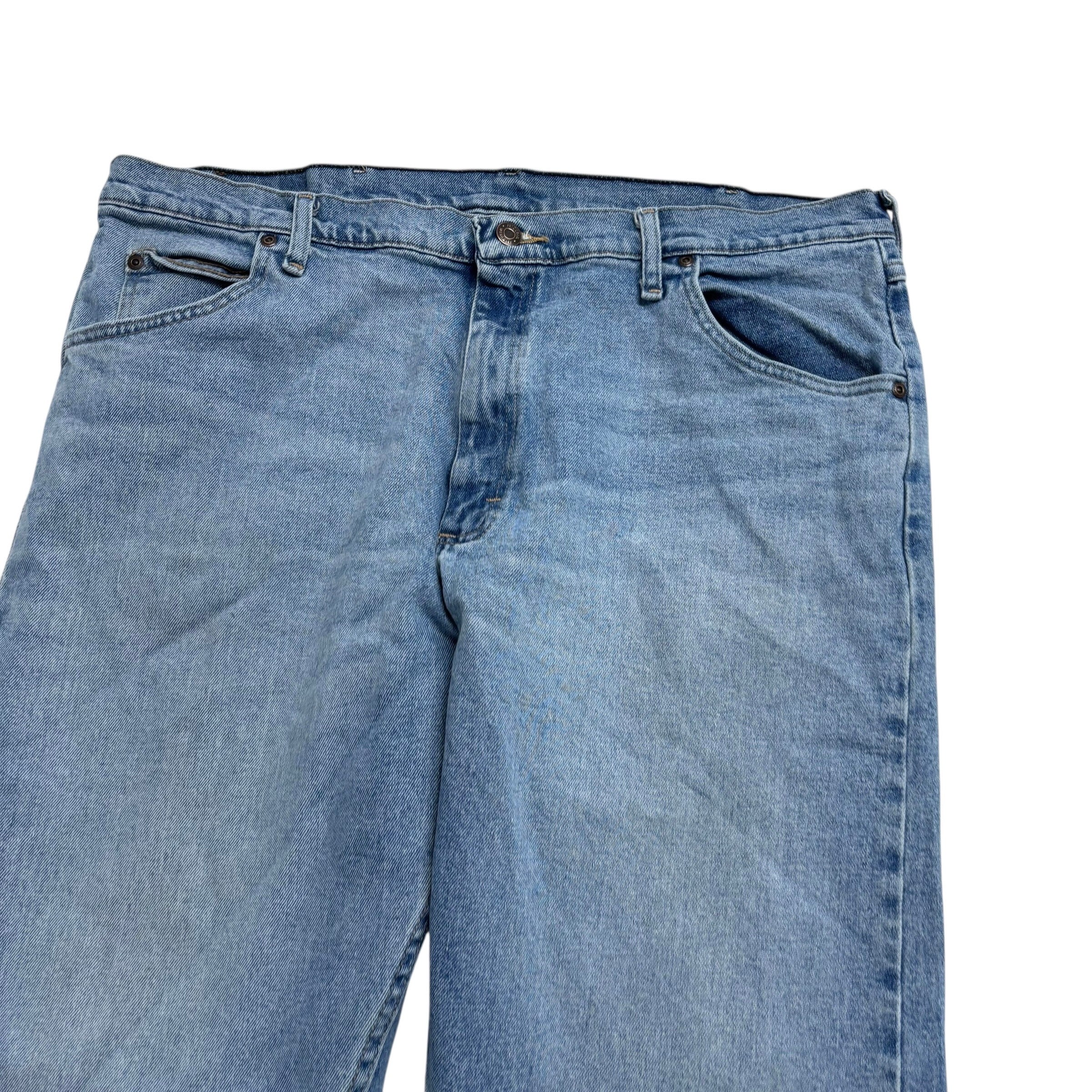 Wrangler Jeans W40 L30 Mens Light Blue Relaxed Straight Fit Stretch Denim