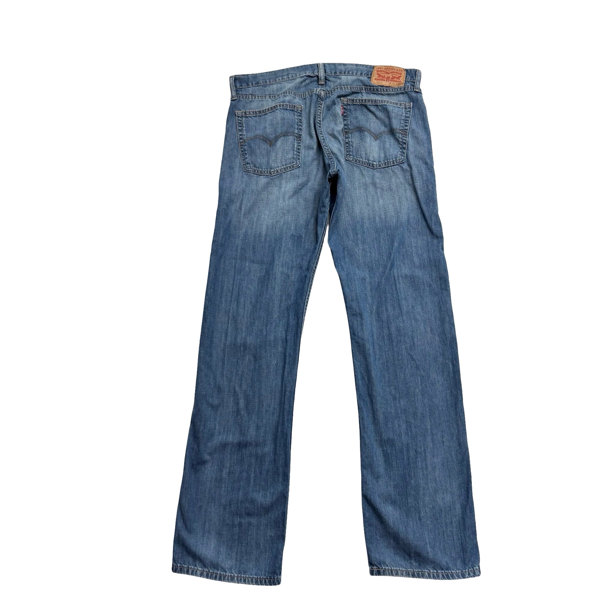 Levis 514 Jeans W36 L34 Mens Mid Blue Regular Straight Fit Denim