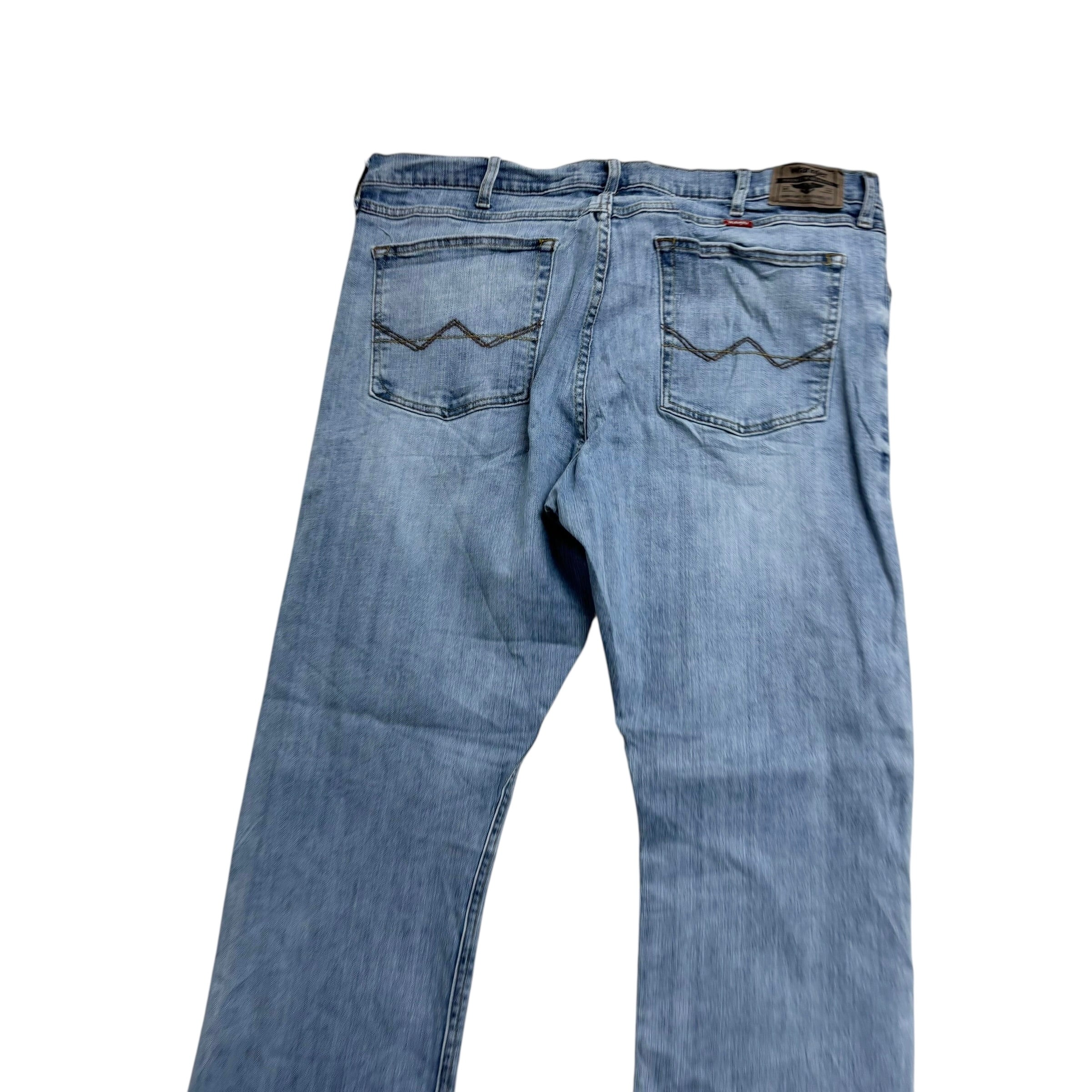 Wrangler Jeans W38 L30 Mens Light Blue Regular Straight Fit Denim (F)