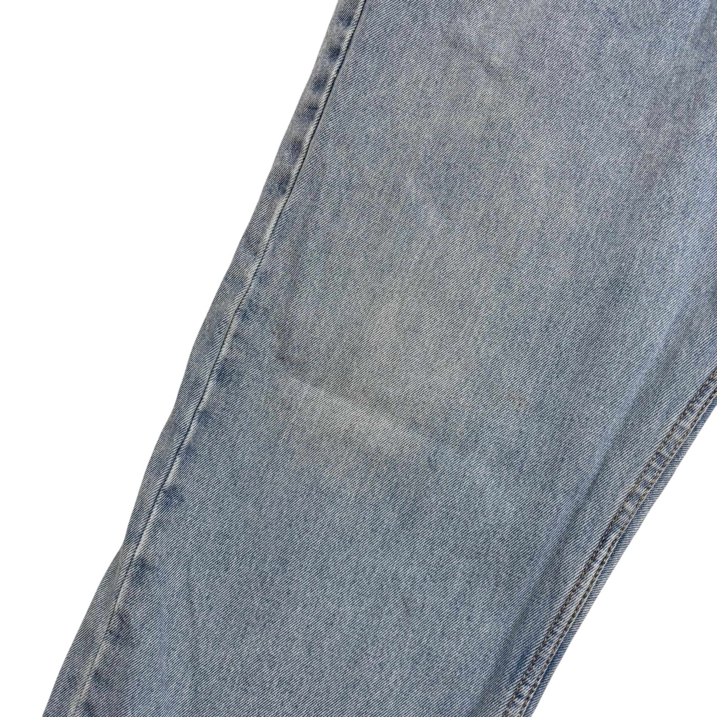 Levis 505 Jeans W40 L29 Mens Light Blue Regular Straight Fit Denim (F)