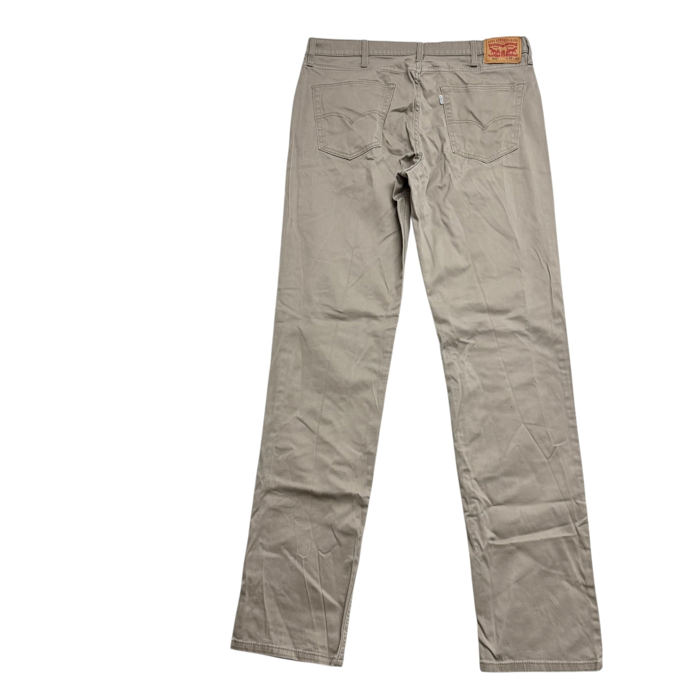 Levis 541 Trousers W38 L40 Mens Stone Athletic Tapered Fit Stretch Pants (E)