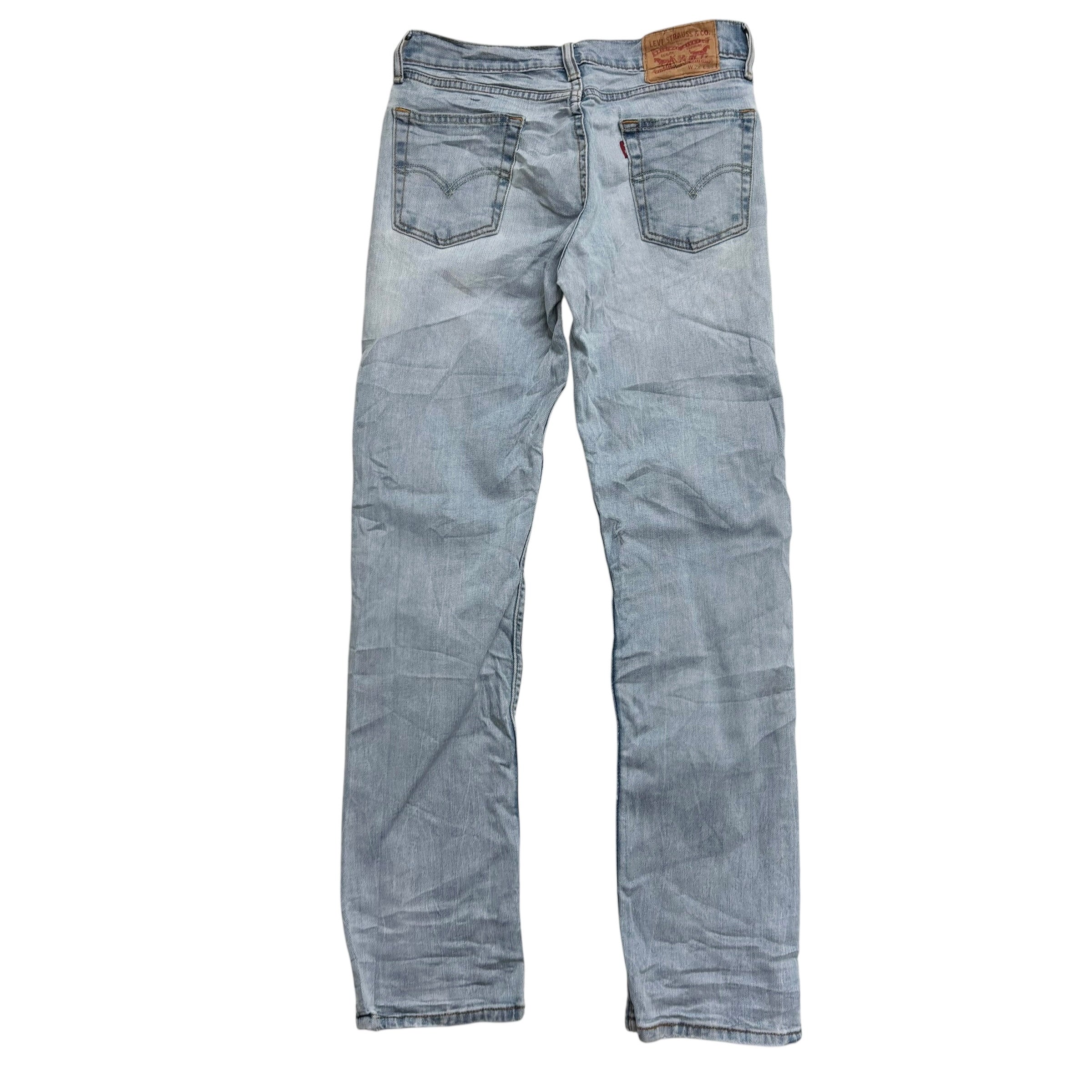 Levis 514 Jeans W28 L32 Mens Light Blue Regular Straight Fit Stretch Denim