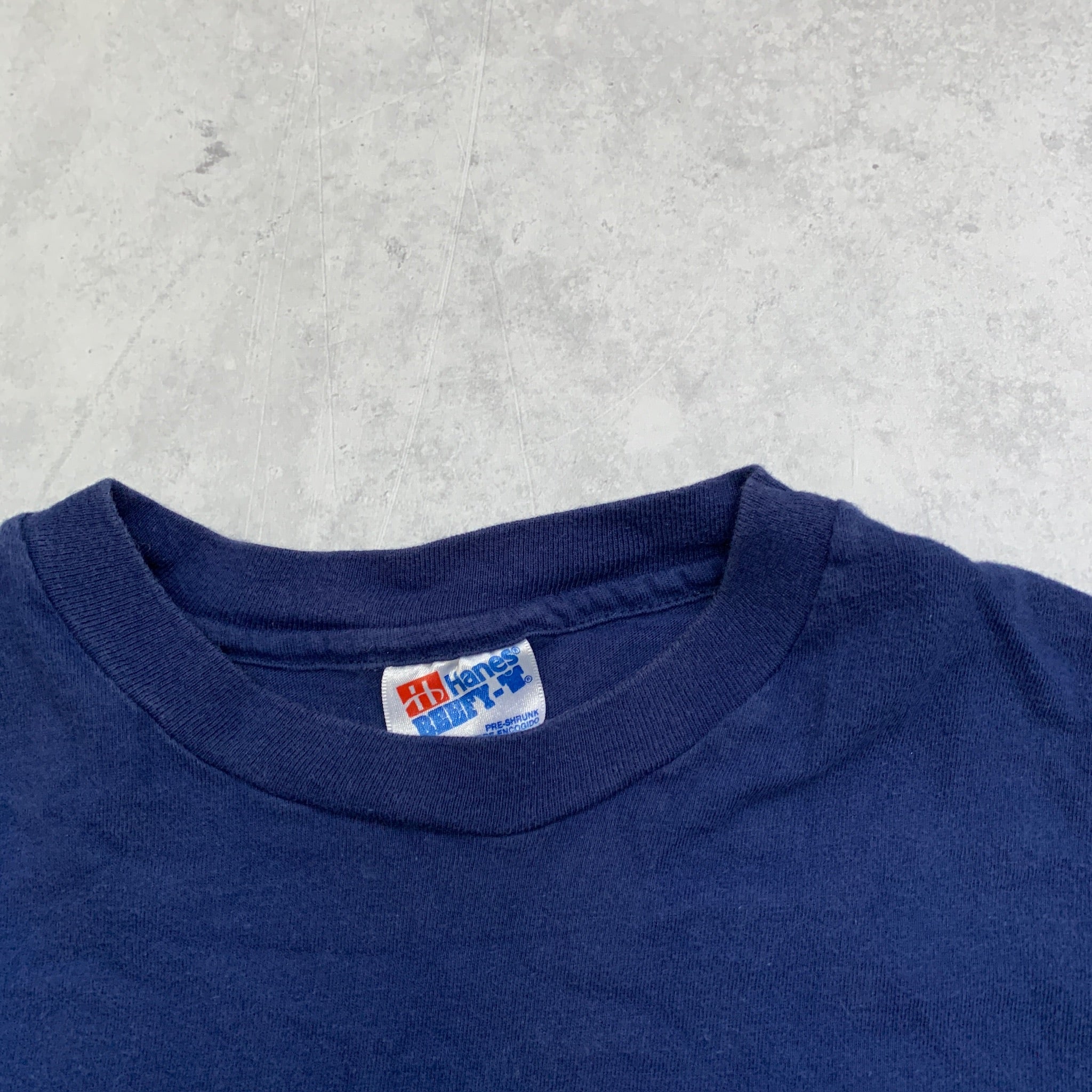 Vintage T Shirt Mens XL Blue Single Stitch Graphic Print 90s USA Beefy T