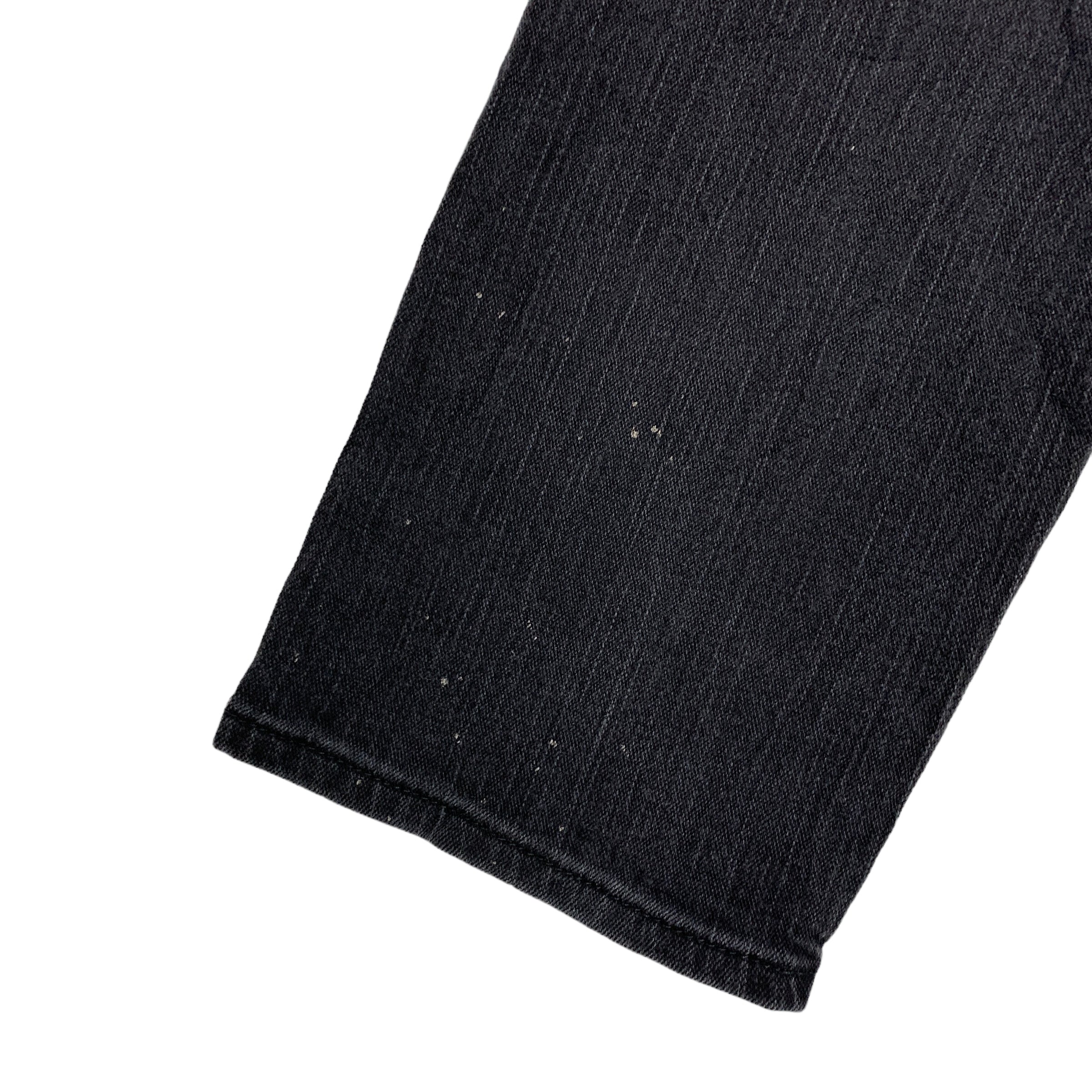 Levis 505 Jeans W36 L32 Mens Black Regular Straight Fit Stretch Denim