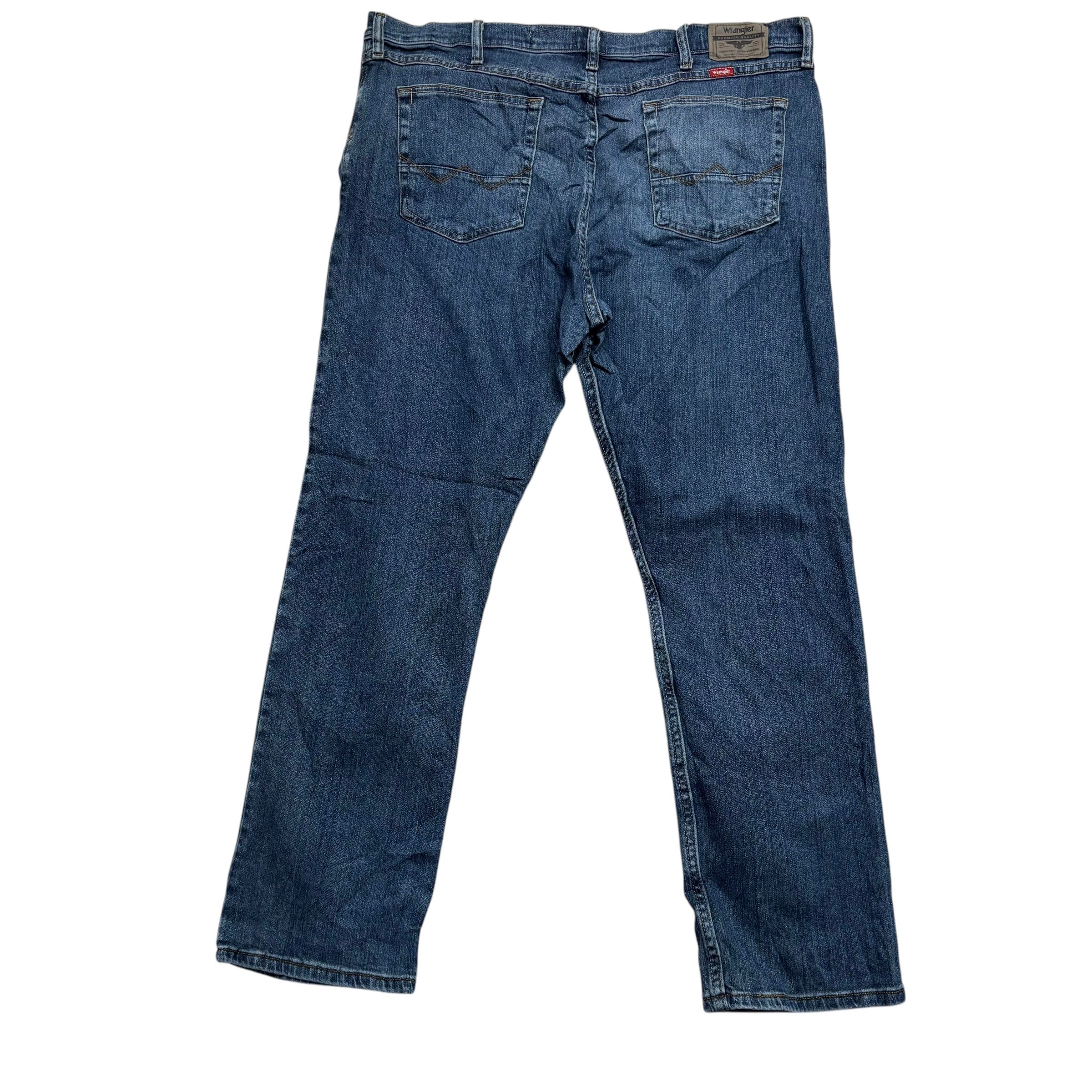 Wrangler Jeans W40 L30 Mens Dark Blue Slim Straight Fit Stretch Denim (E)