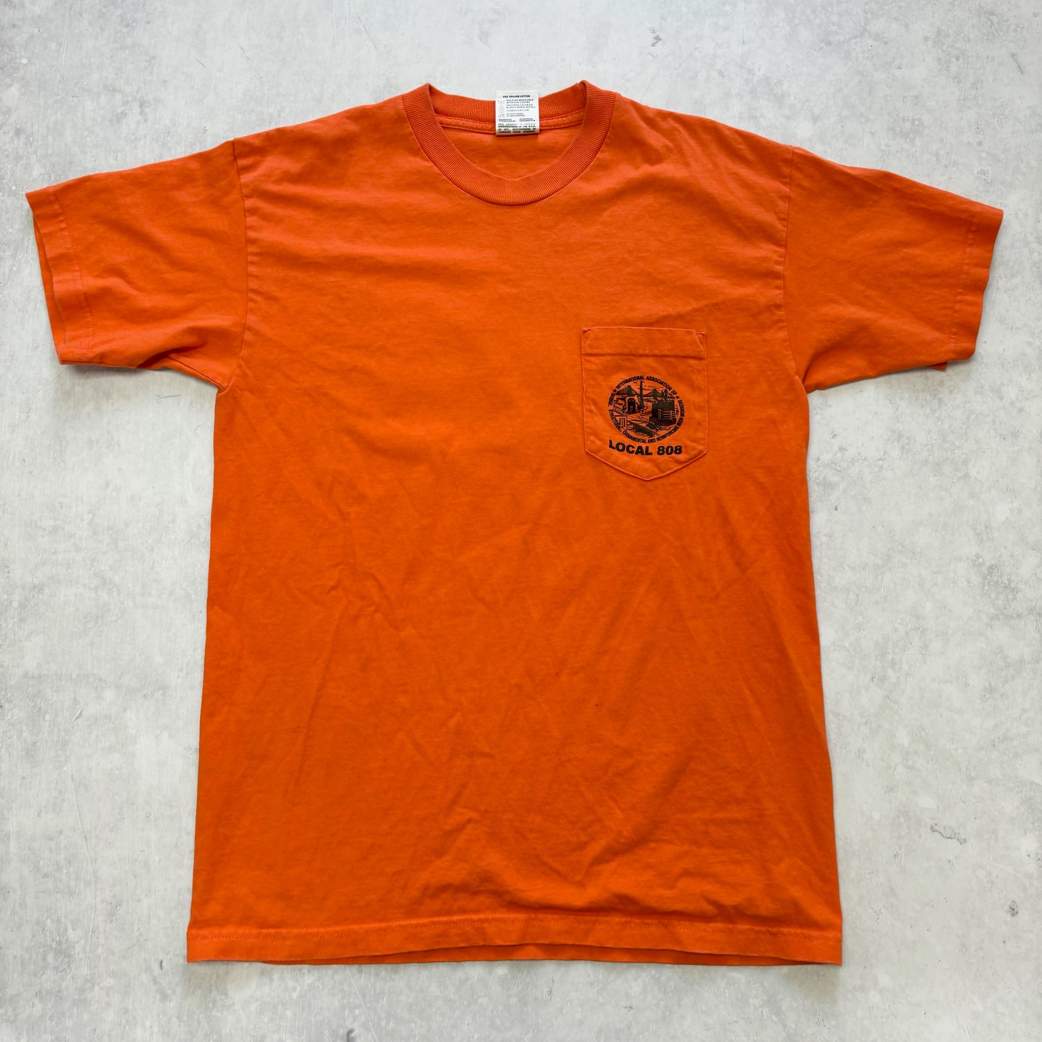 Vintage T Shirt Mens Large Orange Graphic Print 00s USA