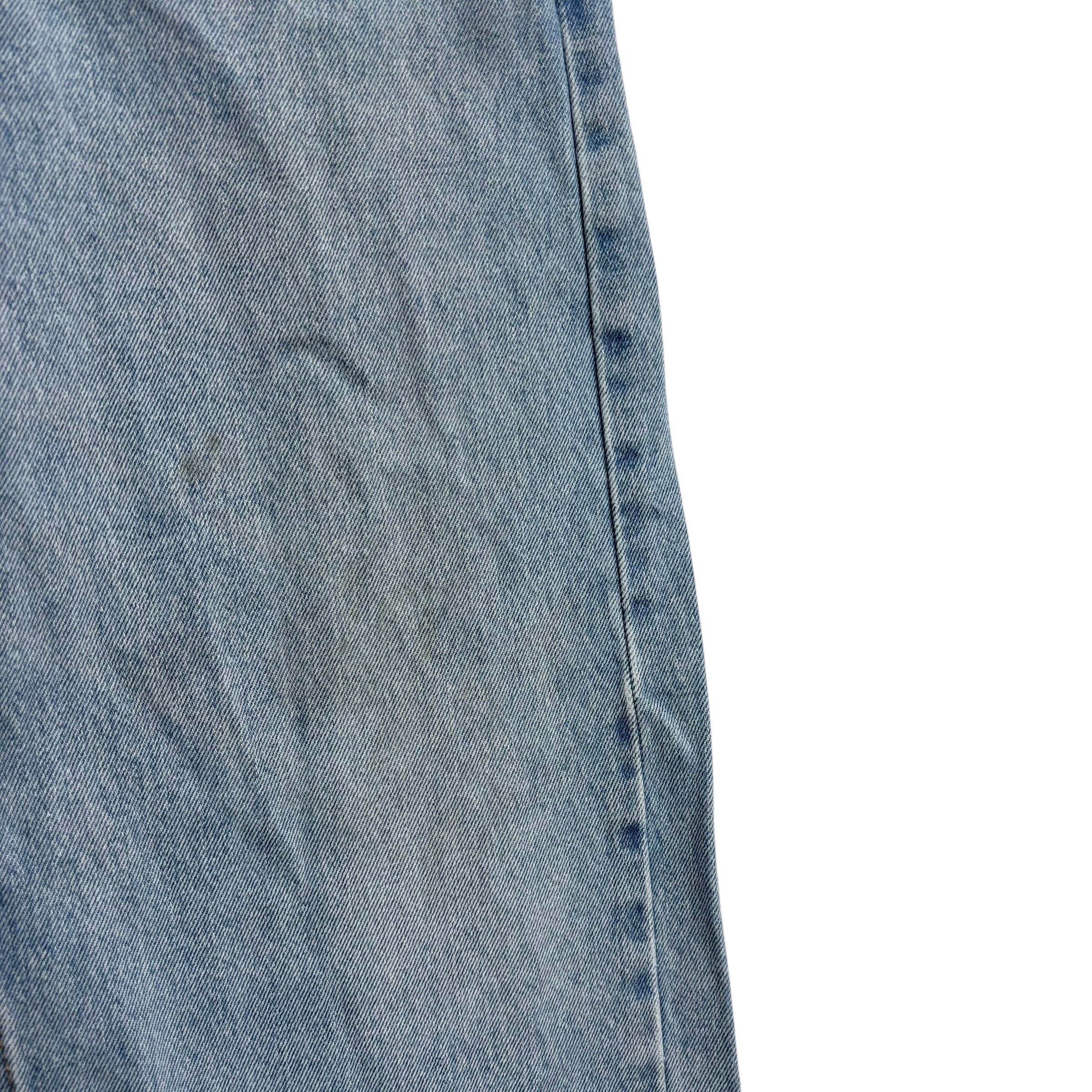 Levis 505 Jeans W36 L30 Mens Light Blue Regular Straight Fit Denim (F)