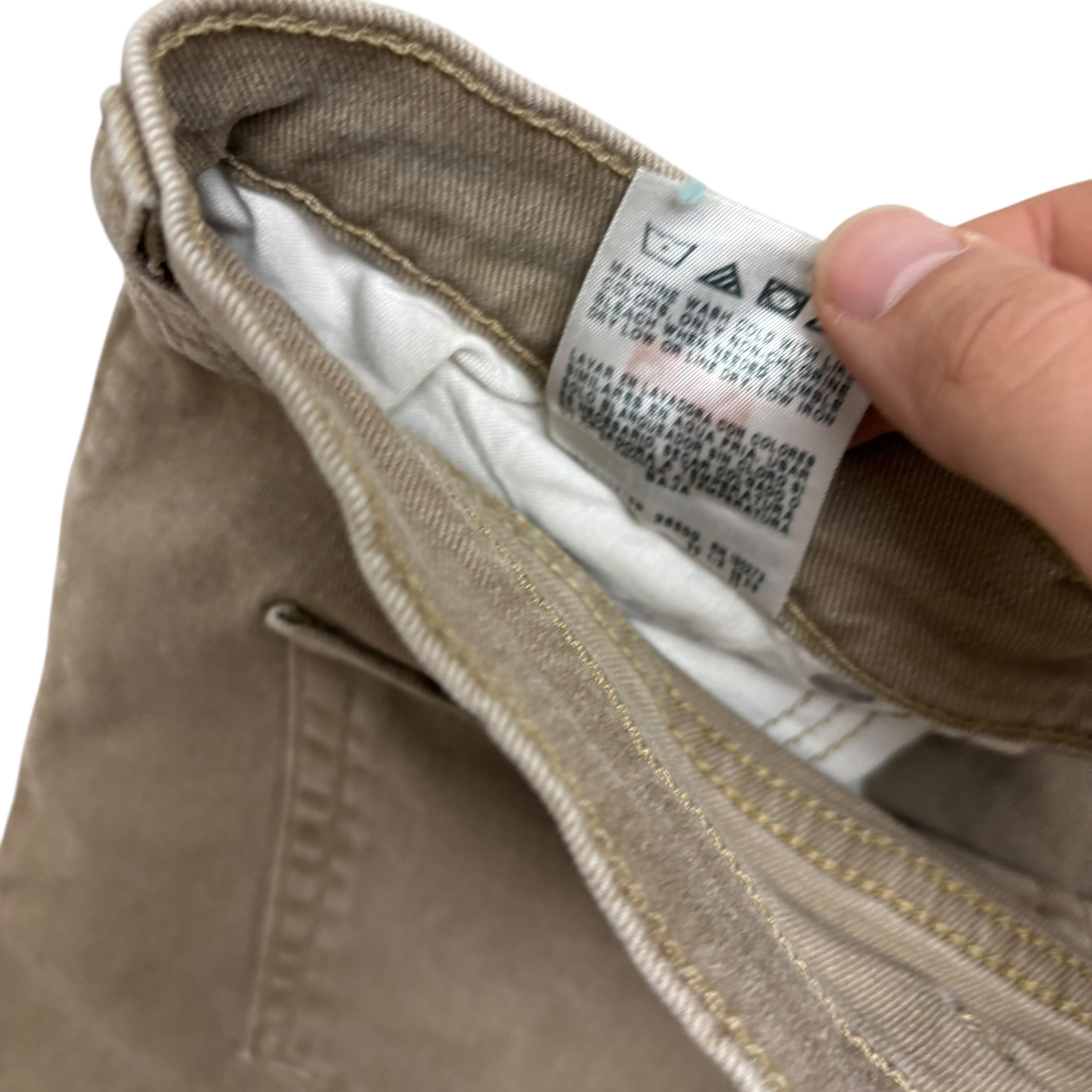 Wrangler Jeans W44 L29 Mens Beige Regular Straight Fit Stretch Denim (F)