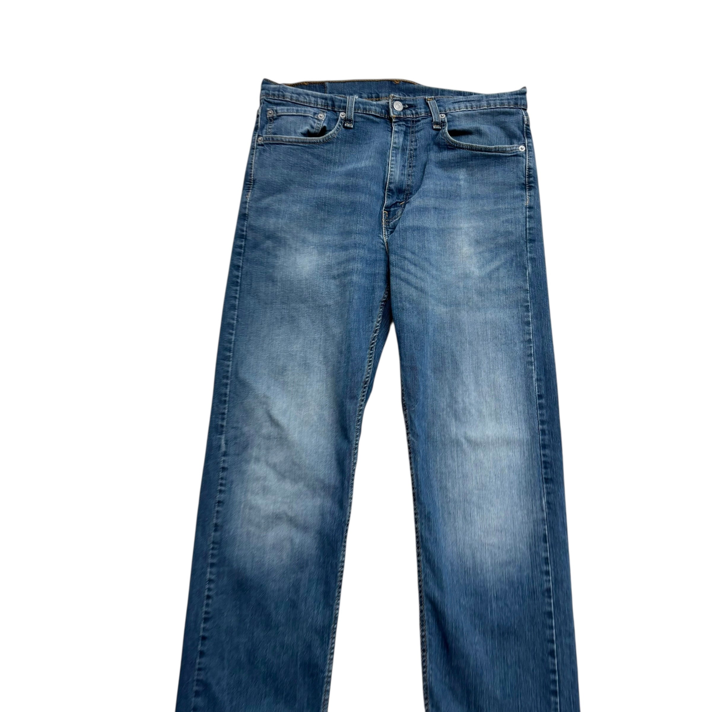 Levis 505 Jeans W34 L34 Mens Blue Regular Straight Fit Stretch Denim