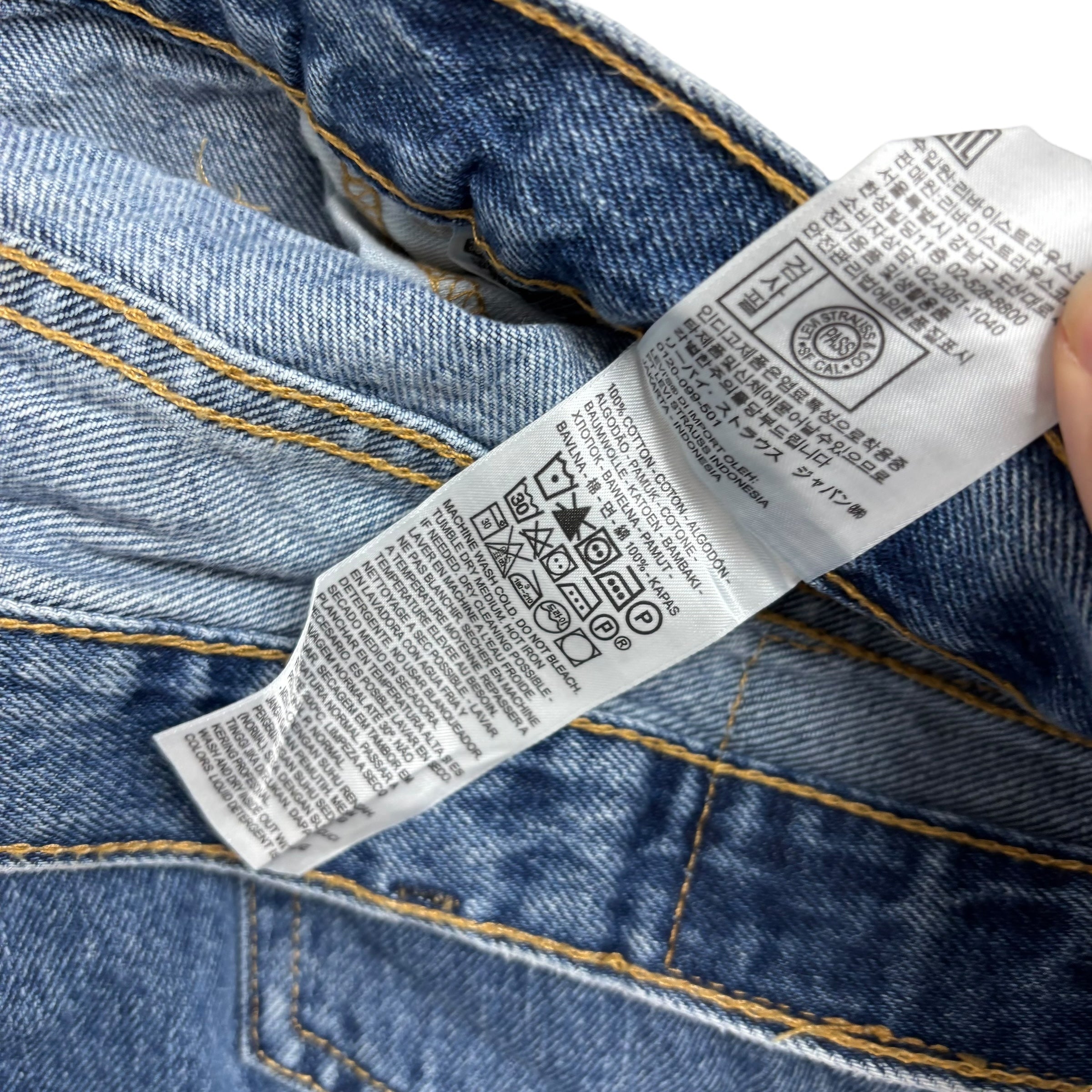 Levis 550 Jeans W40 L30 Mens Mid Blue Baggy Relaxed Straight Fit Denim (E)