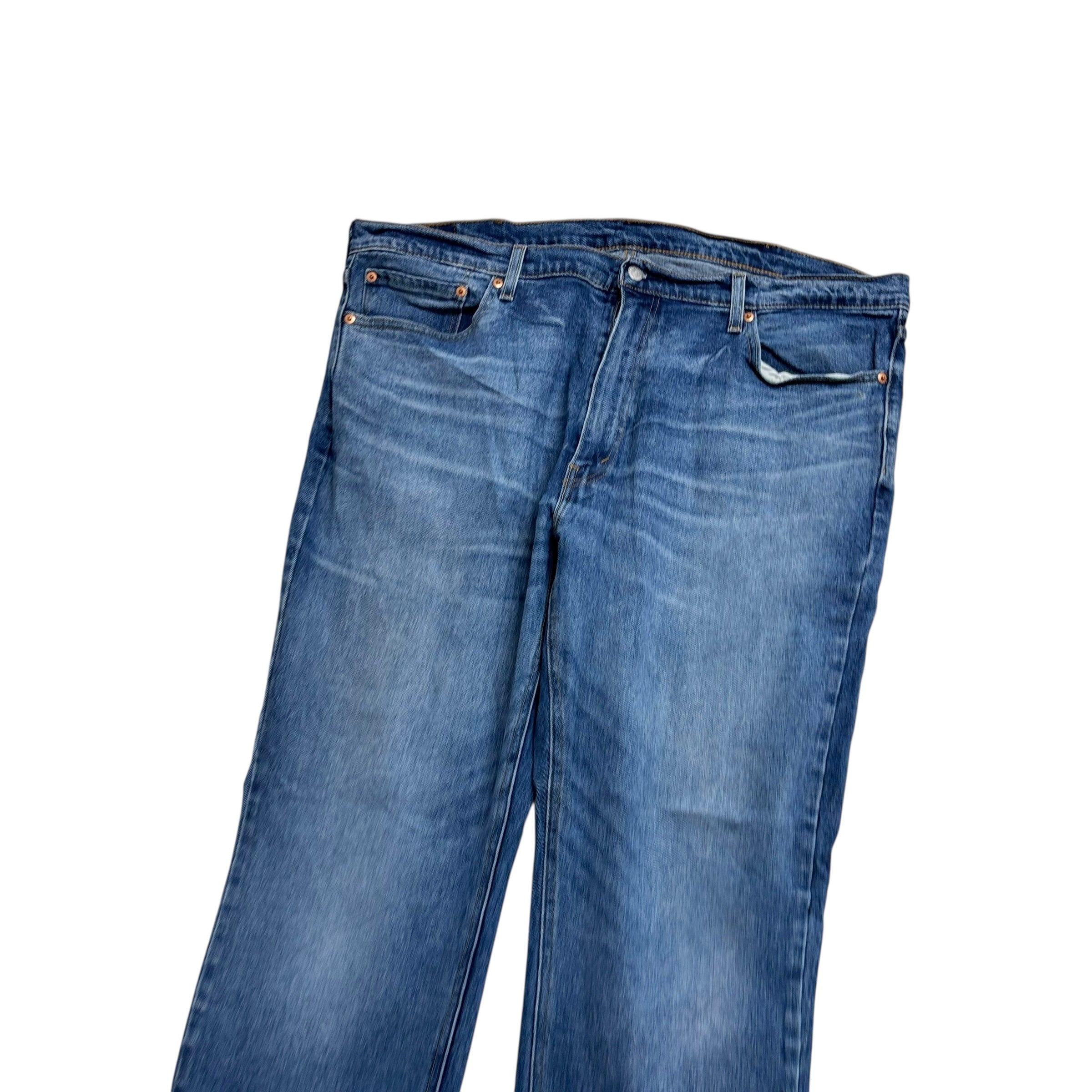 Levis 541 Jeans W42 L32 Mens Mid Blue Athletic Tapered Fit Stretch Denim