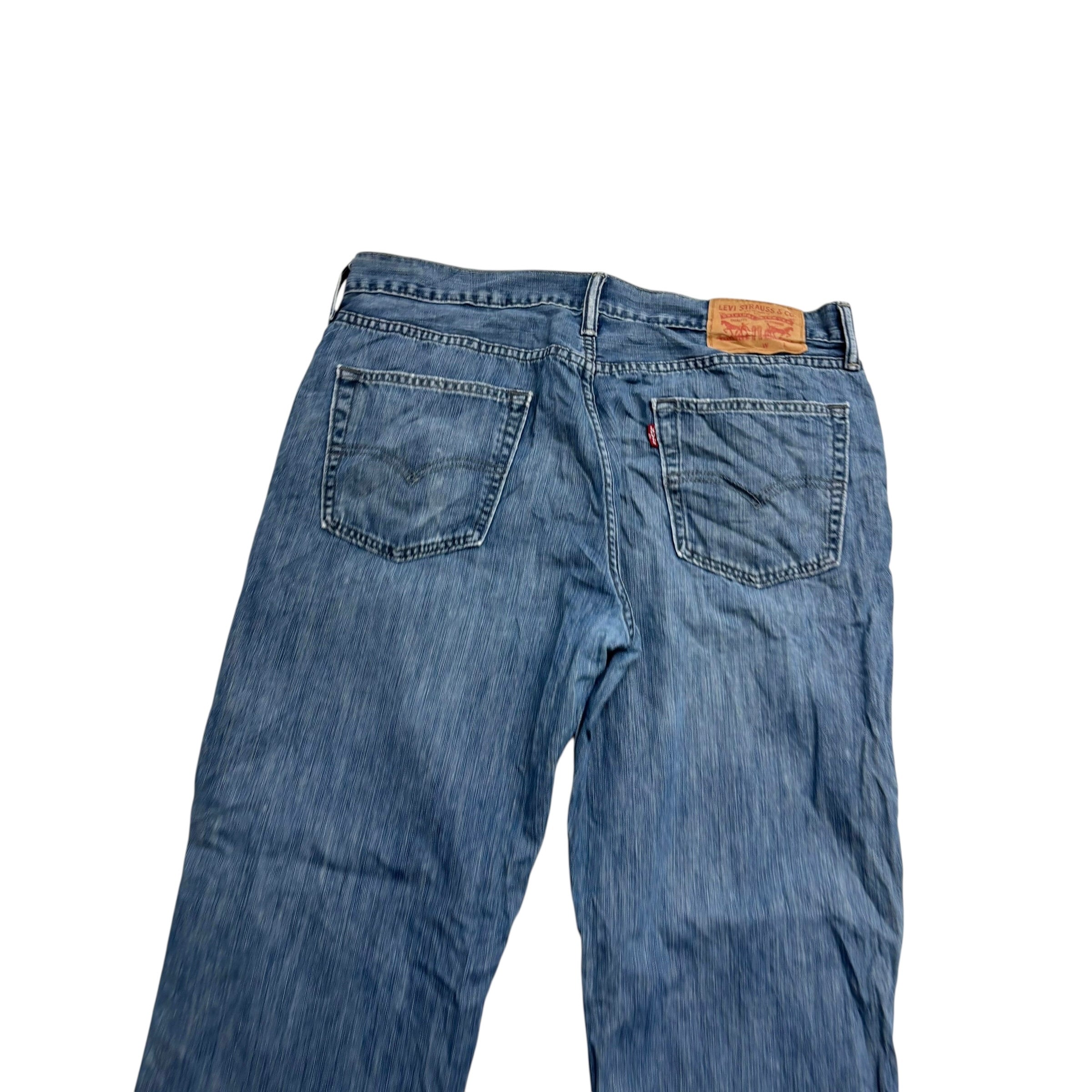 Levis 514 Jeans W34 L32 Mens Mid Blue Regular Straight Fit Denim