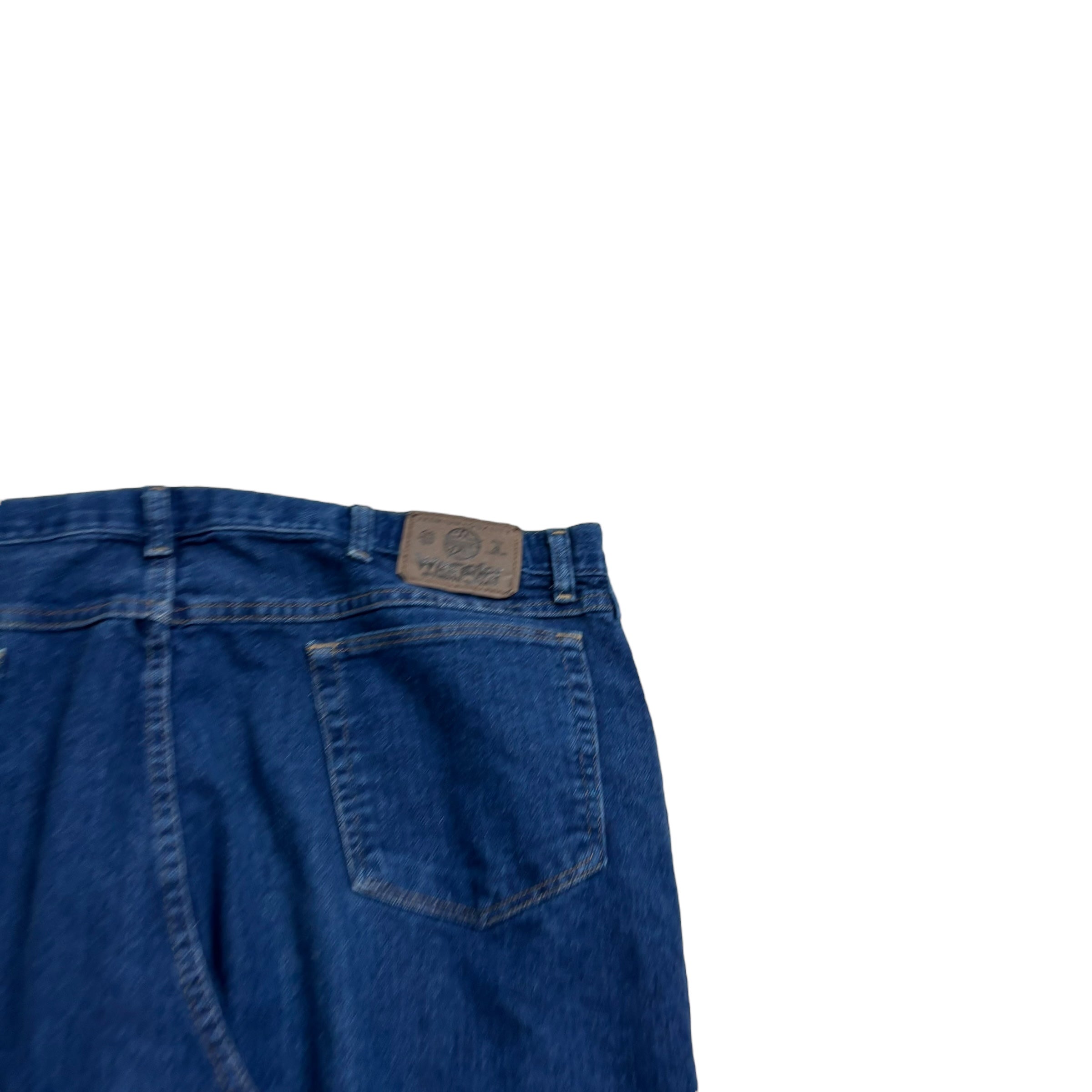 Wrangler Jeans W42 L29 Mens Dark Blue Regular Straight Fit Denim