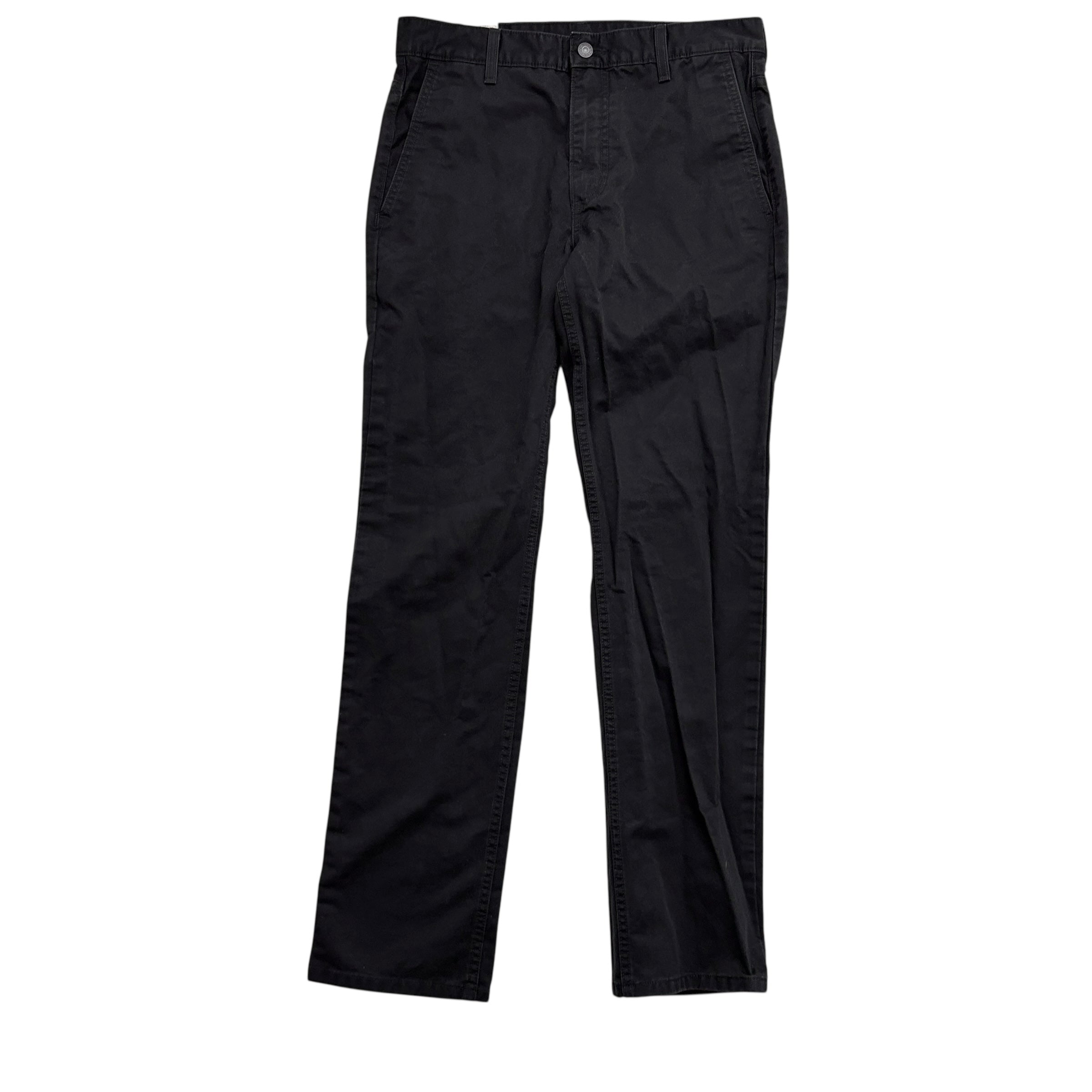 Levis Trousers W31 L32 Mens Black Regular Tapered Fit Pants (E)