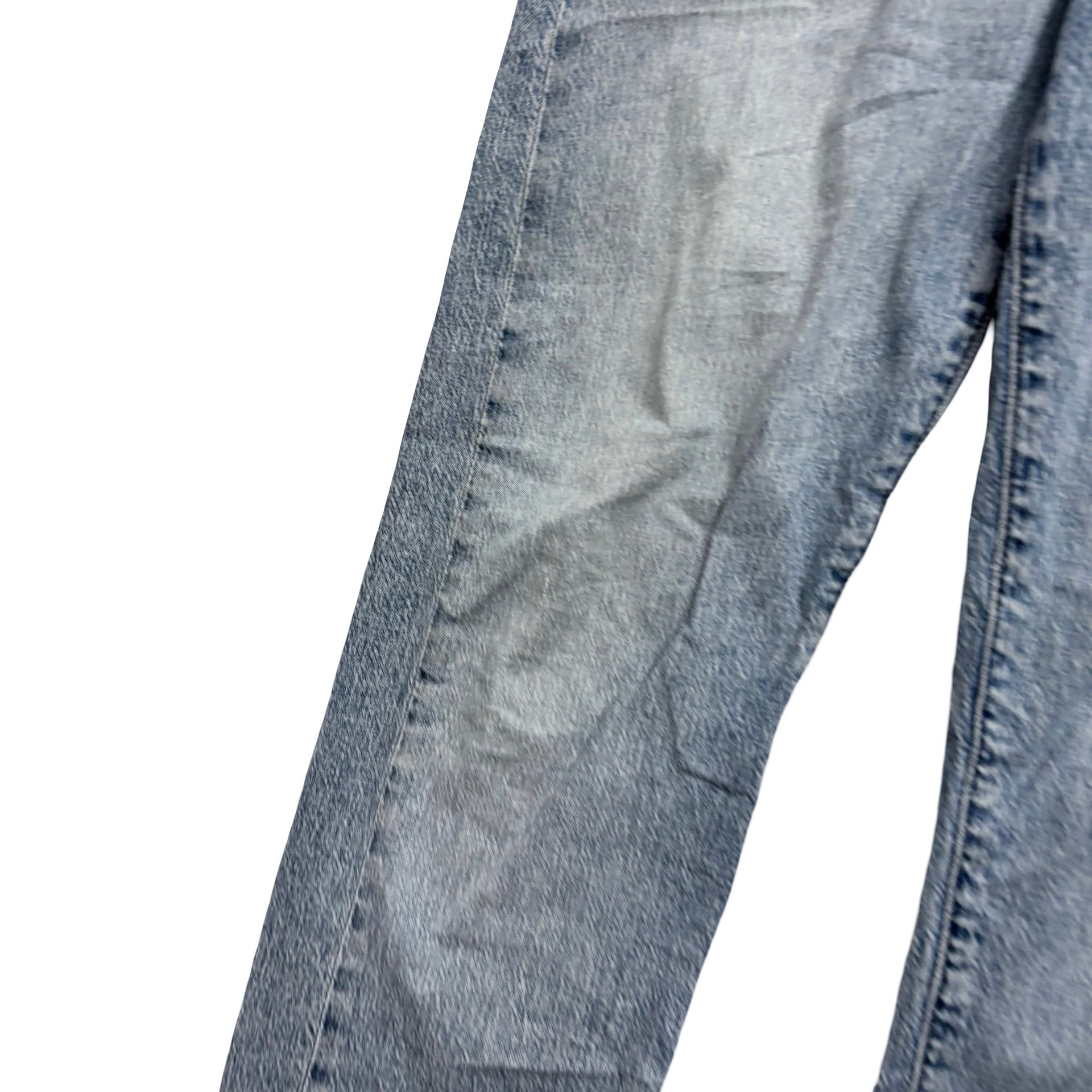 Levis 502 Jeans W31 L32 Mens Light Blue Regular Tapered Fit Stretch Distressed