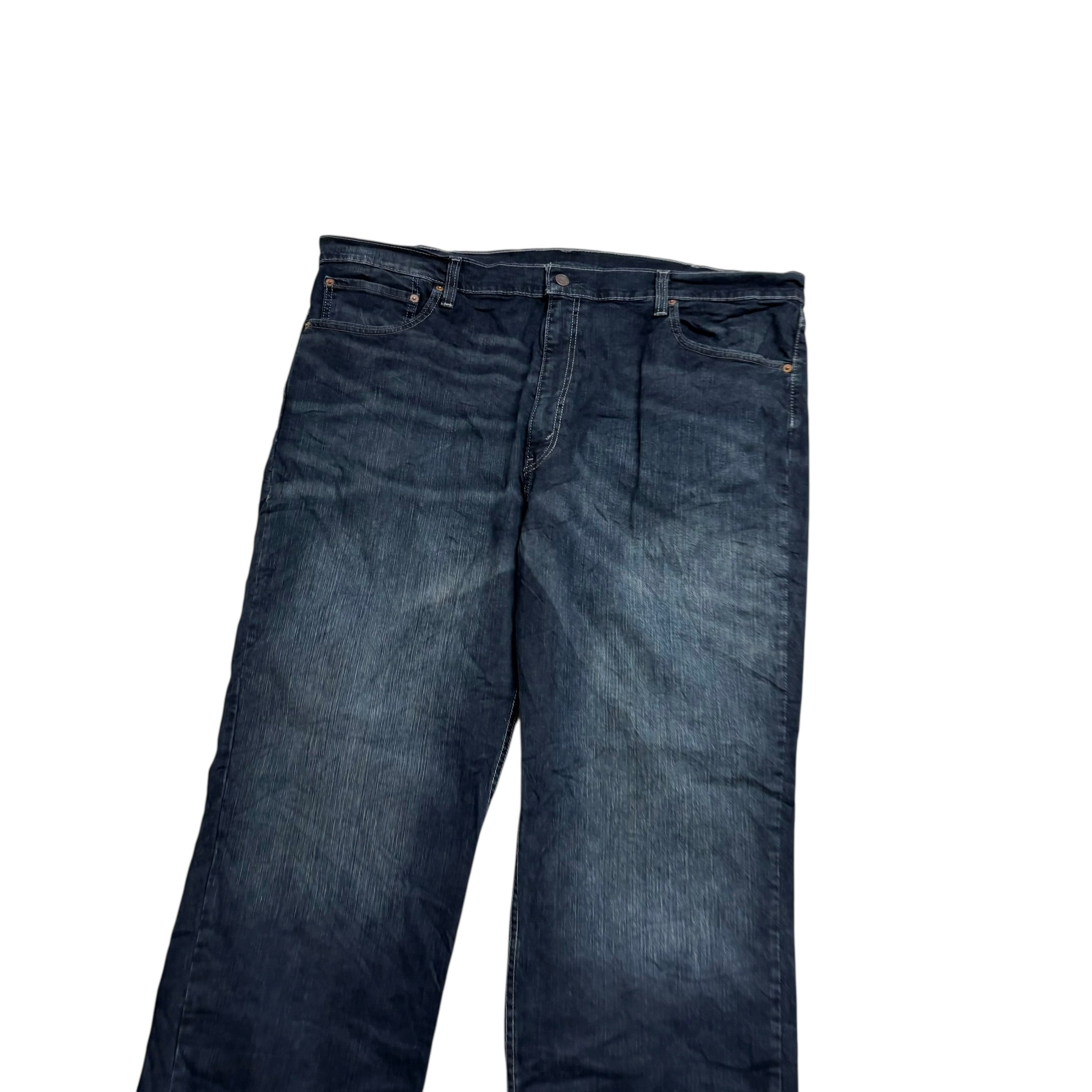 Levis 559 Jeans W44 L32 Mens Dark Blue Relaxed Straight Fit Stretch Denim (E)