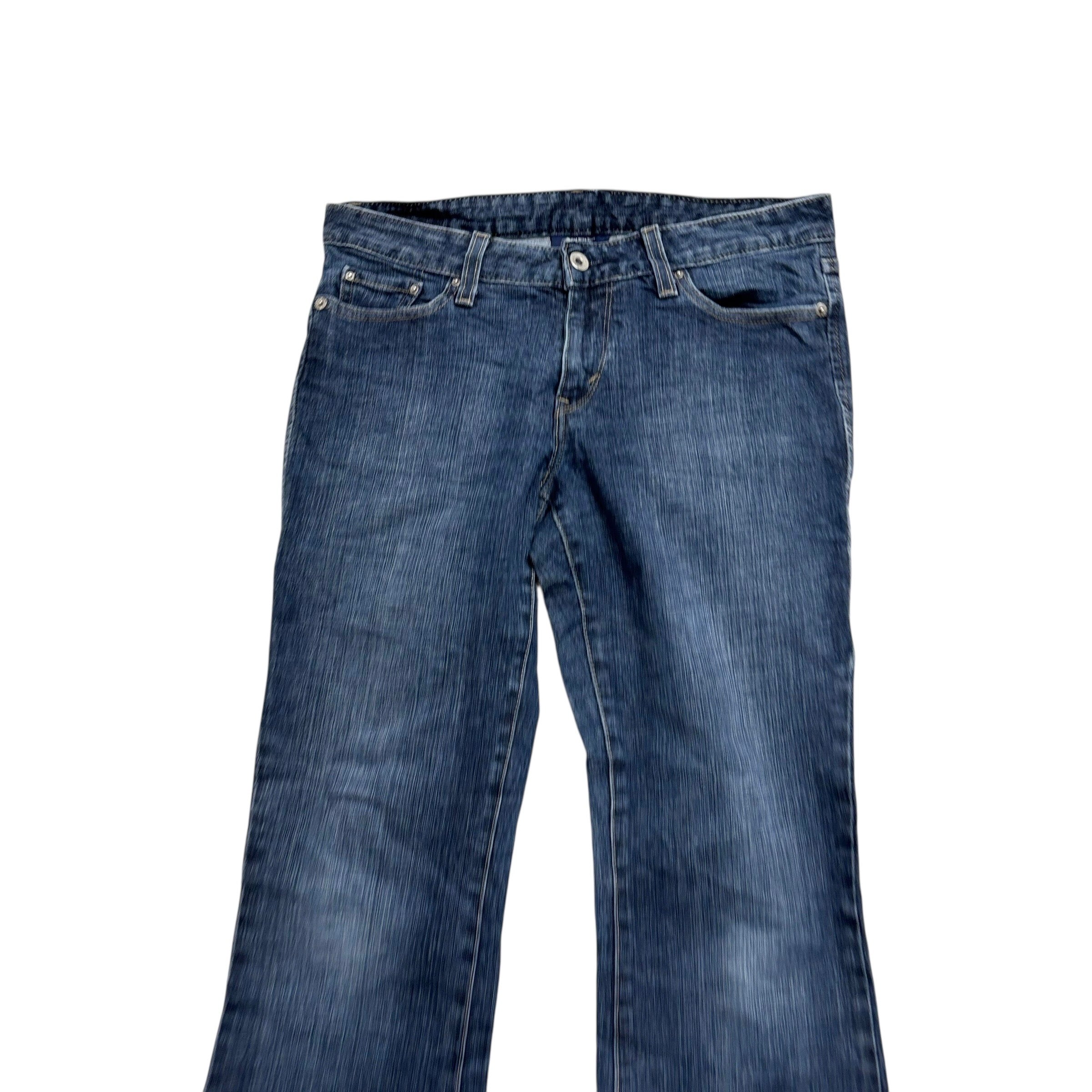 Levis 553 Jeans W30 L27 Womens Bootcut Dark Blue Stretch Denim (E)