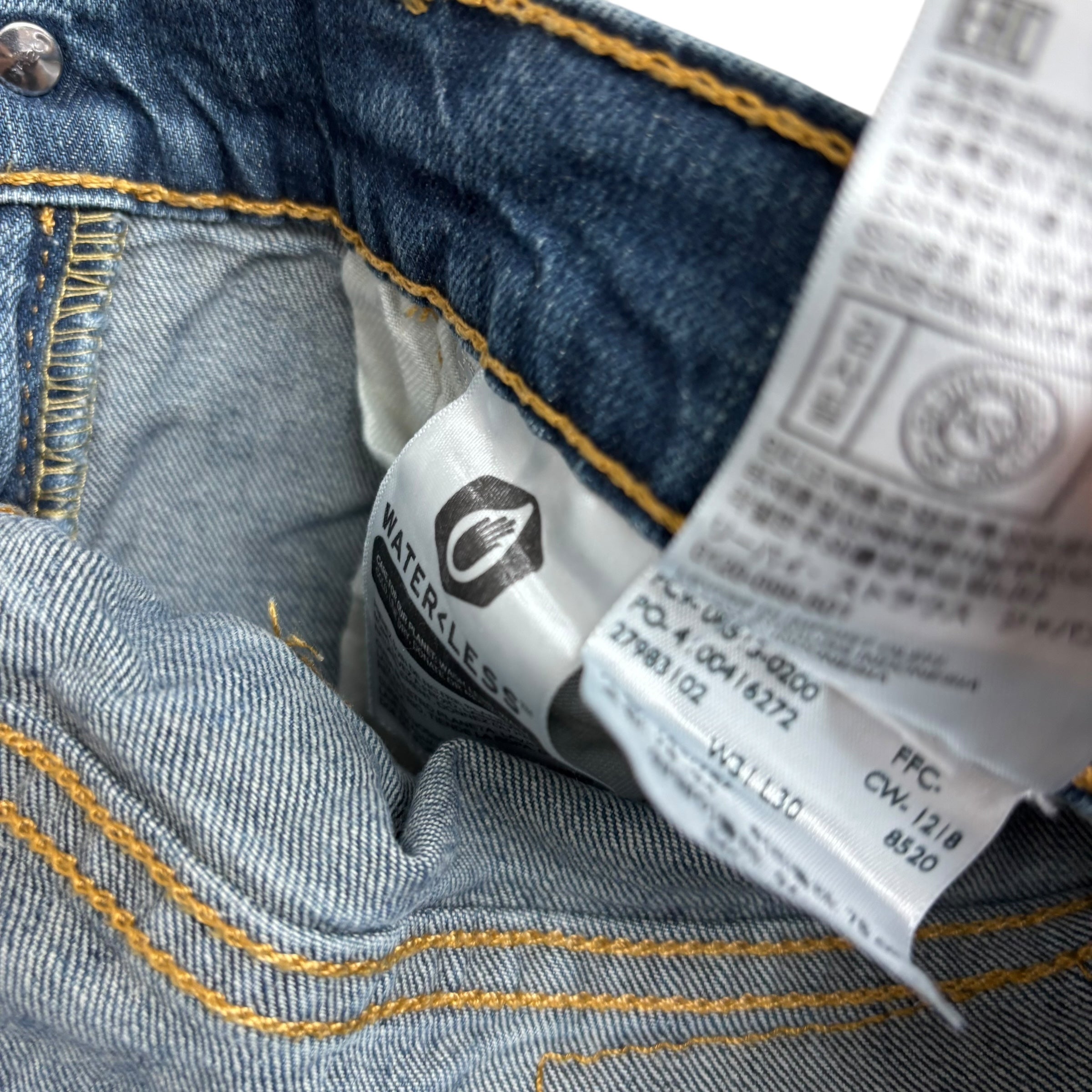 Levis 513 Jeans W31 L30 Mens Mid Blue Slim Straight Fit Stretch Denim (E)