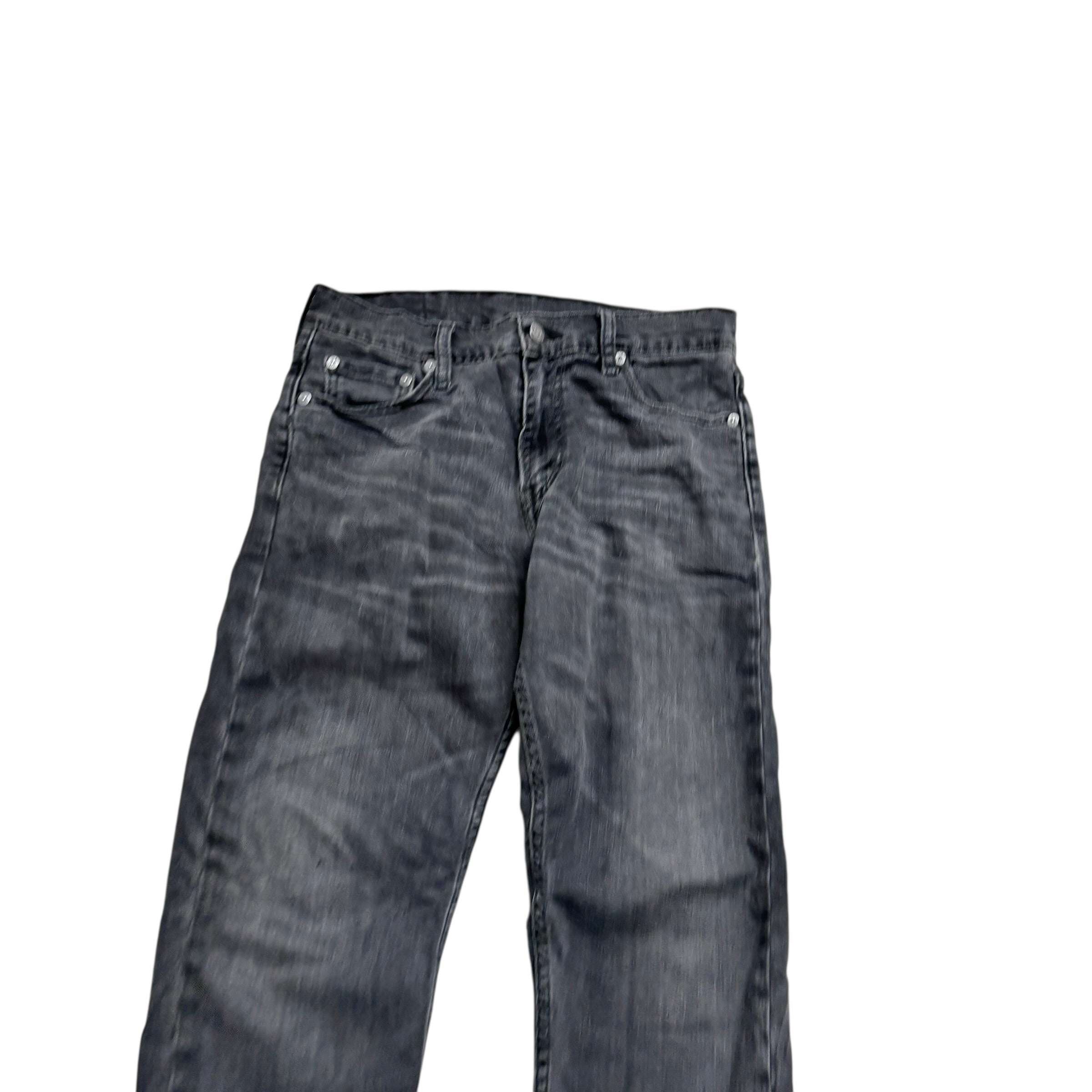 Levis 504 Jeans W30 L29 Mens Grey Regular Straight Fit Stretch Denim