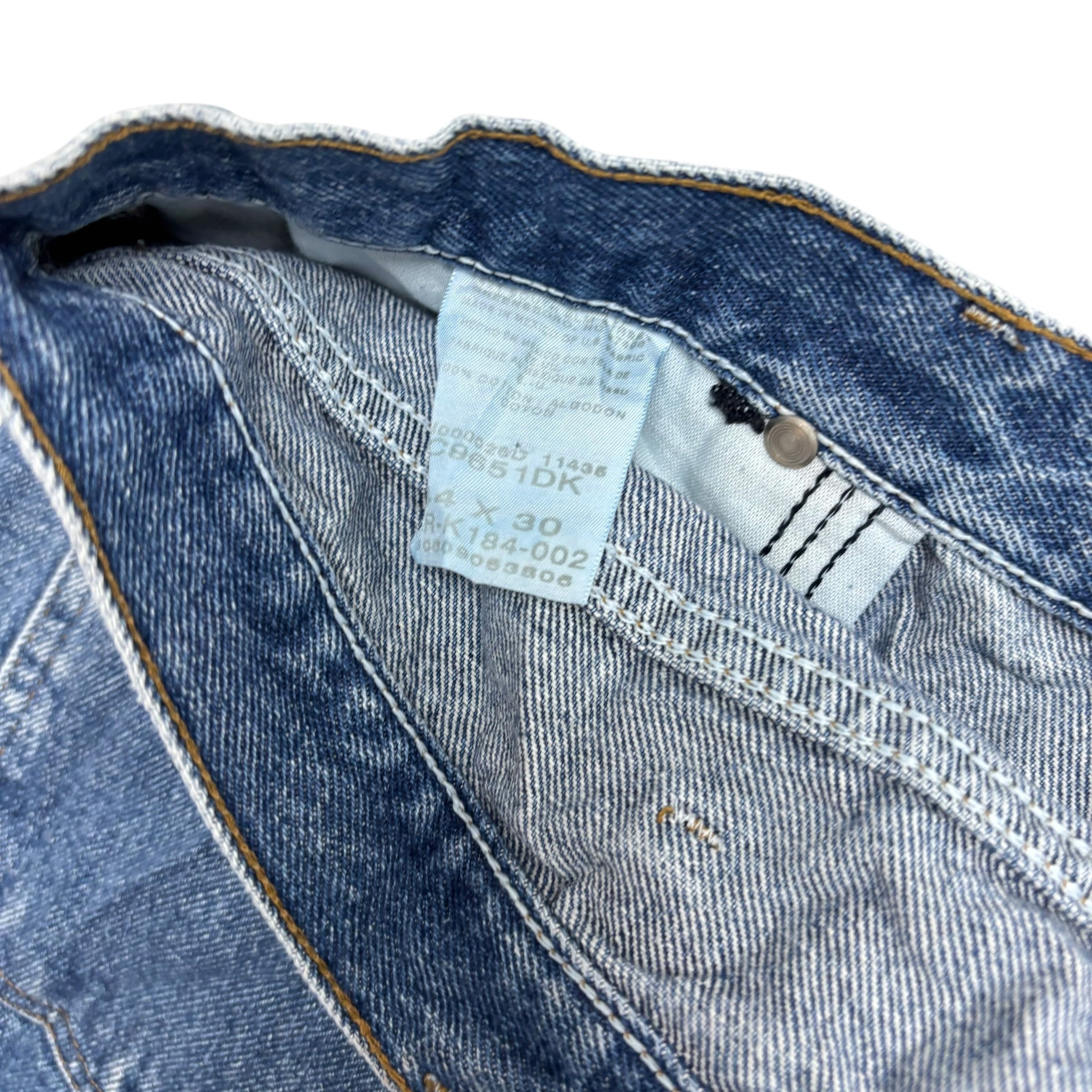 Wrangler Jeans W42 L30 Mens Mid Blue Regular Straight Fit Vintage Denim (E)