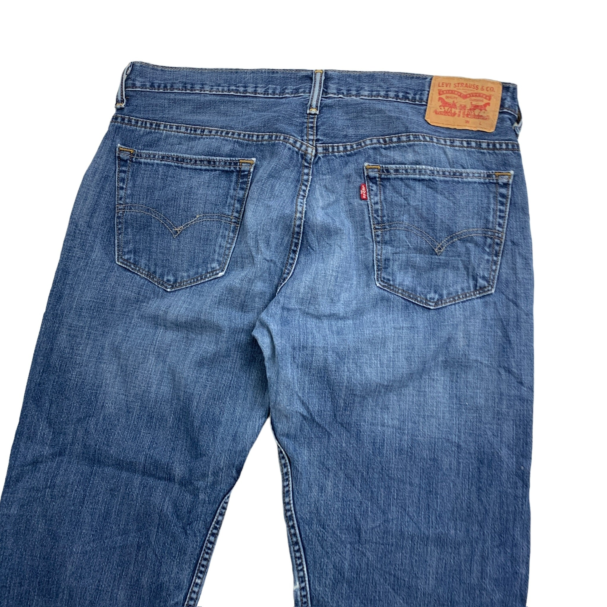 Levis 569 Jeans W34 L30 Mens Mid Blue Baggy Relaxed Straight Fit Denim