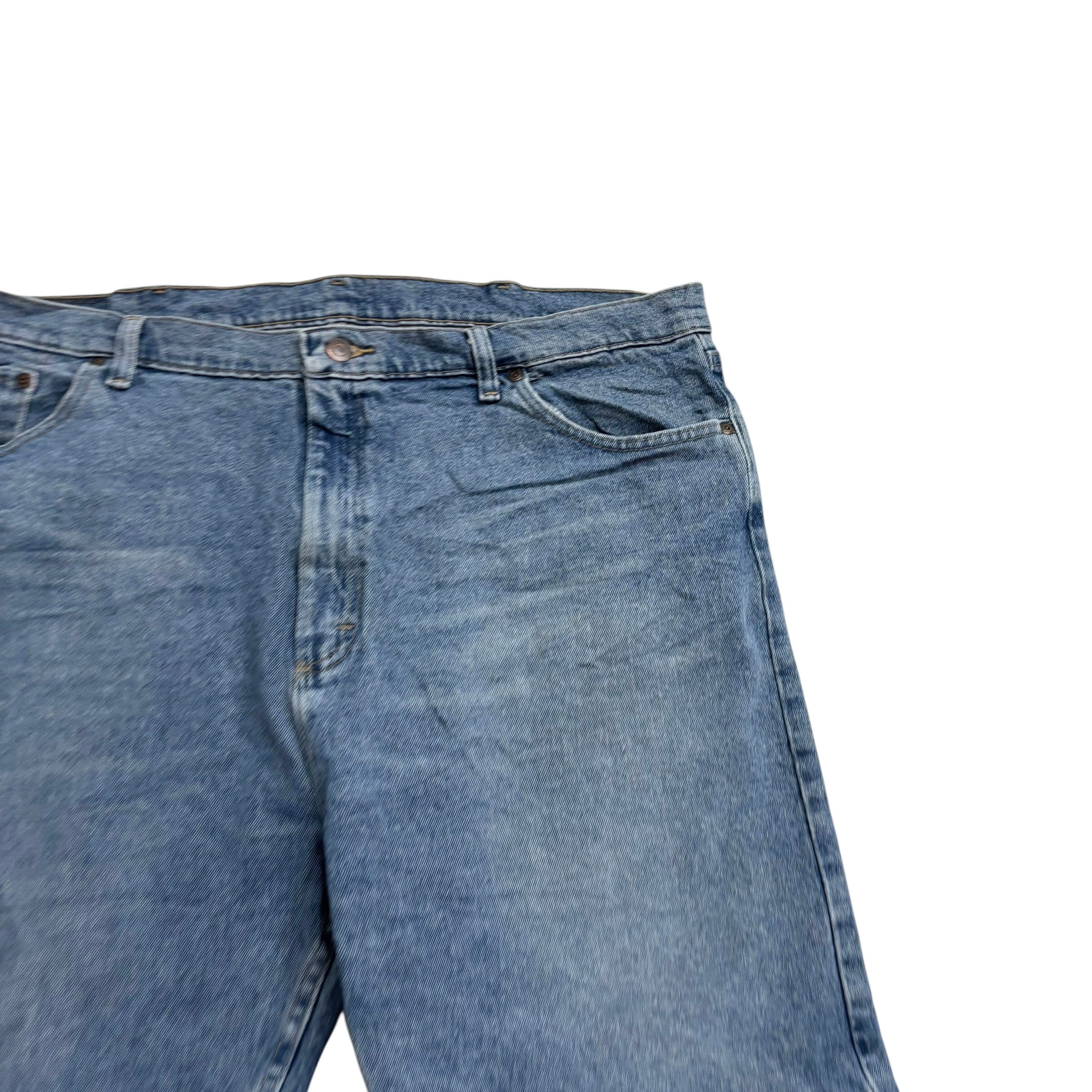 Wrangler Jorts W42 Mens Denim Shorts Mid Blue Regular Fit Stretch (E)