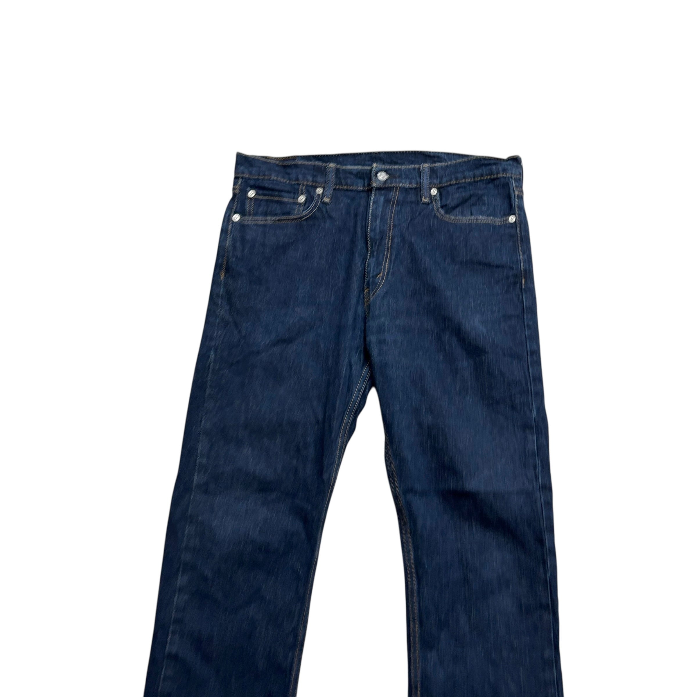 Levis 513 Jeans W36 L32 Mens Dark Blue Slim Straight Fit Stretch Denim (E)