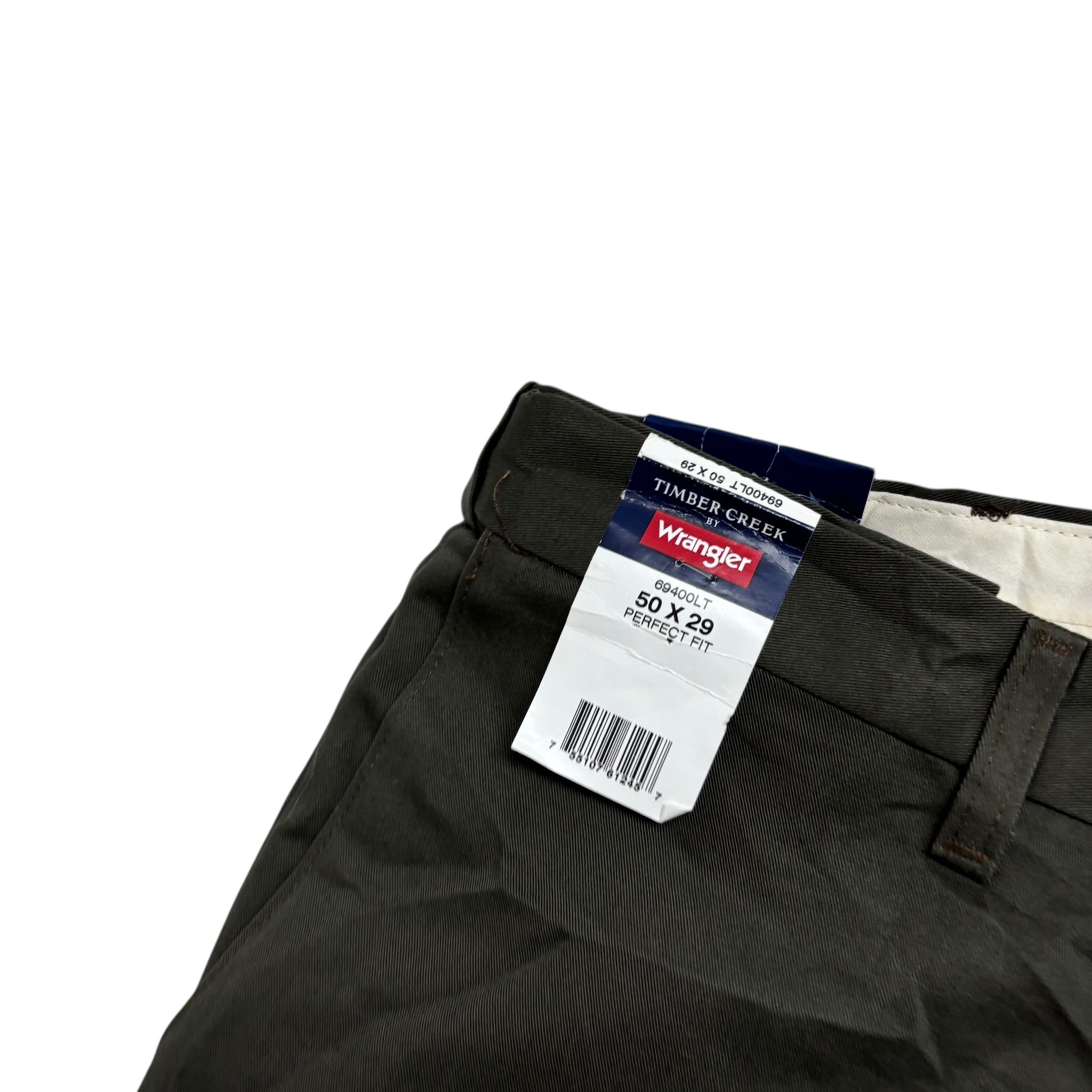 Wrangler Trousers W50 L29 Mens Green Relaxed Straight Fit Vintage Pants (E)