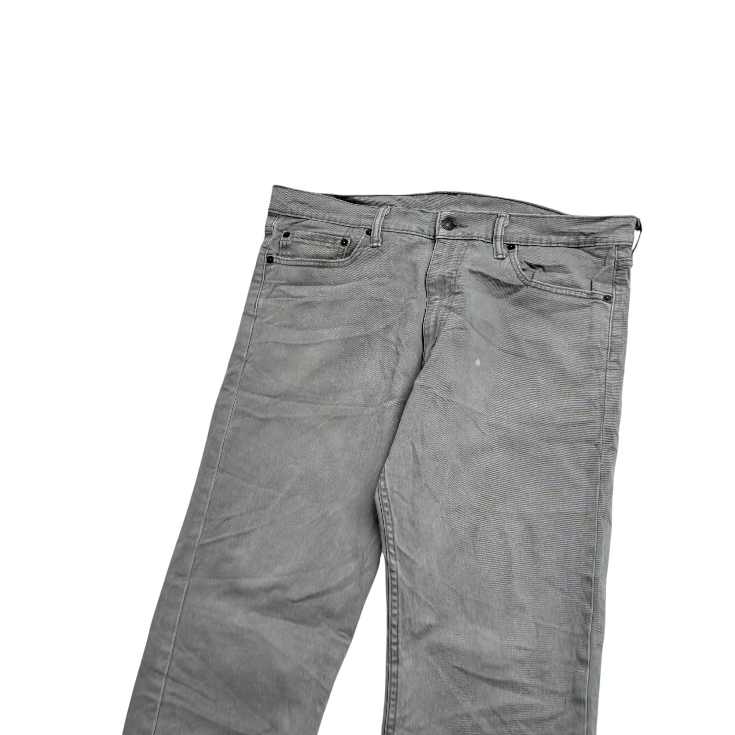 Levis 513 Jeans W36 L32 Mens Grey Slim Straight Fit Stretch Denim